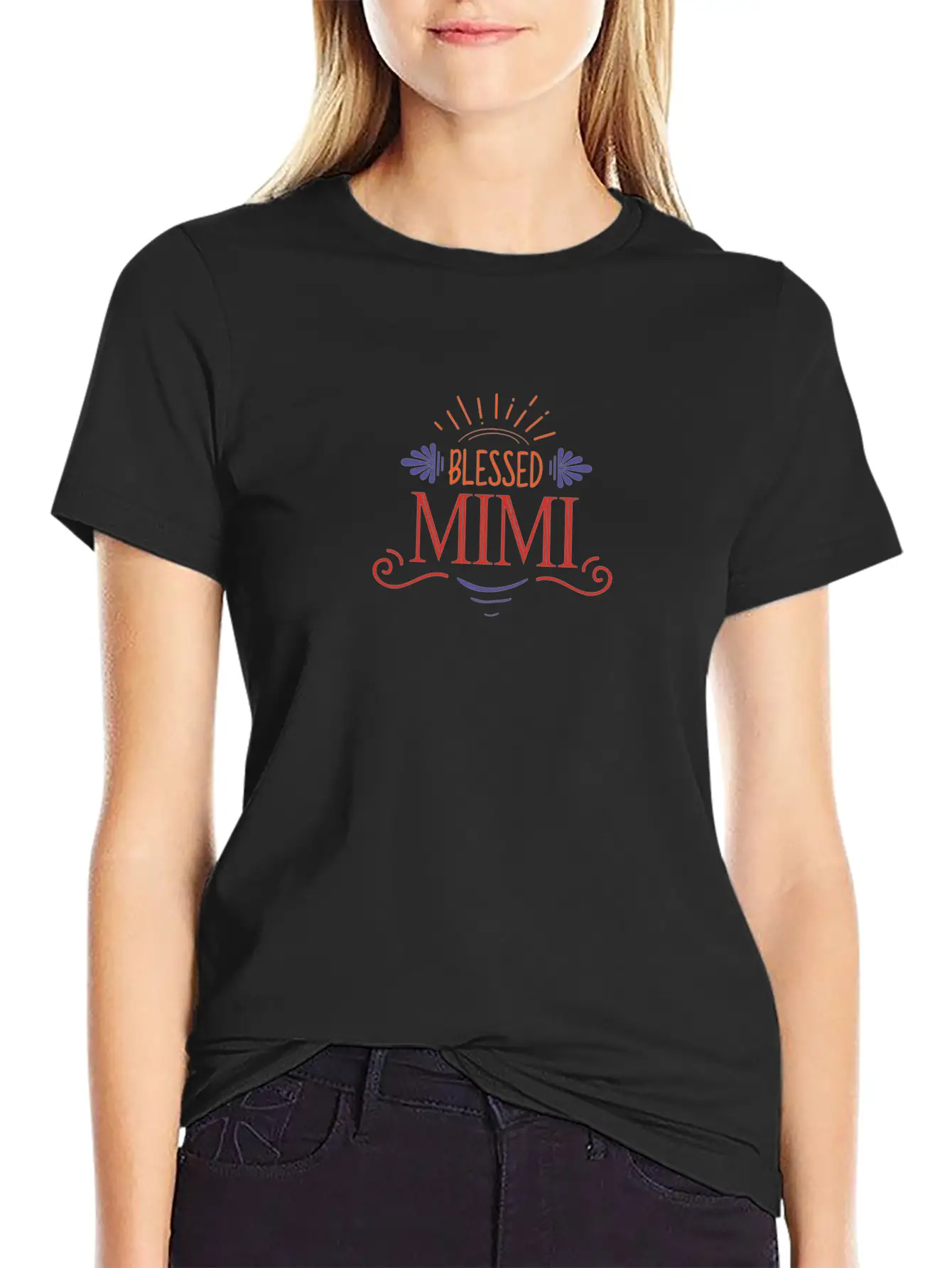 BLESSED MIMI Basic Graphic T-Shirt – Daily Comfort In Soft Cotton