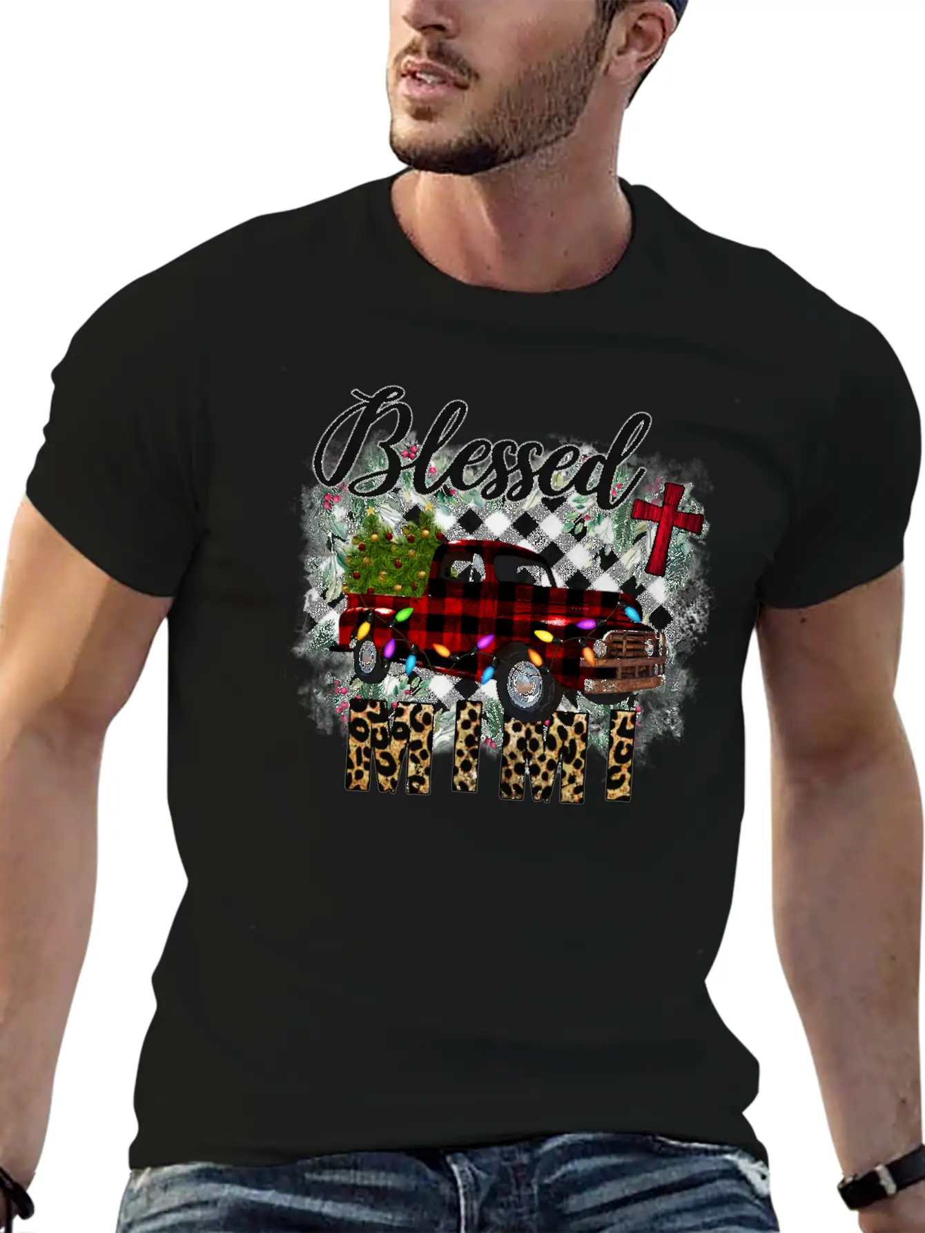Blessed Mimi Christmas Truck Stylish Everyday T-Shirt – Unisex Basic Cotton Tee