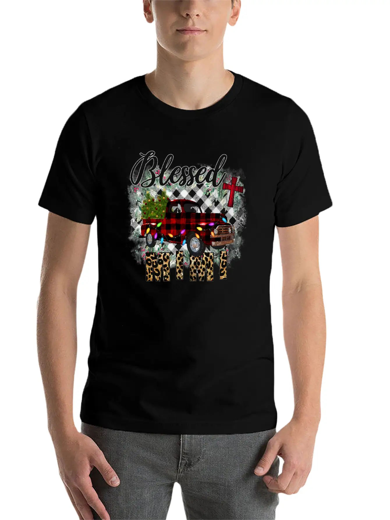 Blessed Mimi Christmas Truck Stylish Everyday T-Shirt – Unisex Basic Cotton Tee