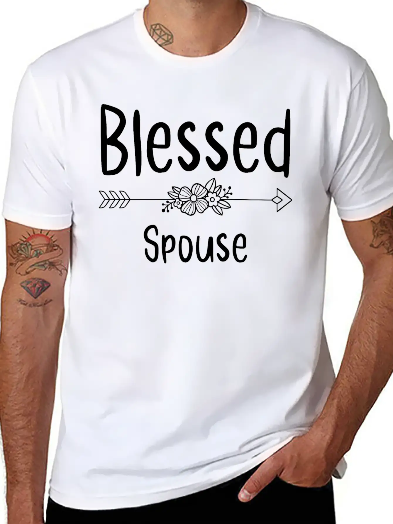 Blessed Spouse Stylish Everyday T-Shirt – Unisex Basic Cotton Tee