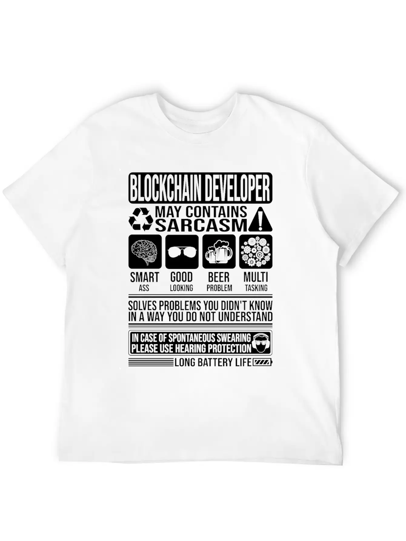 Blockchain Developer Sarcasm Funny Gift Blockchain Classic Cotton Tee – Unisex Comfort For Any Season