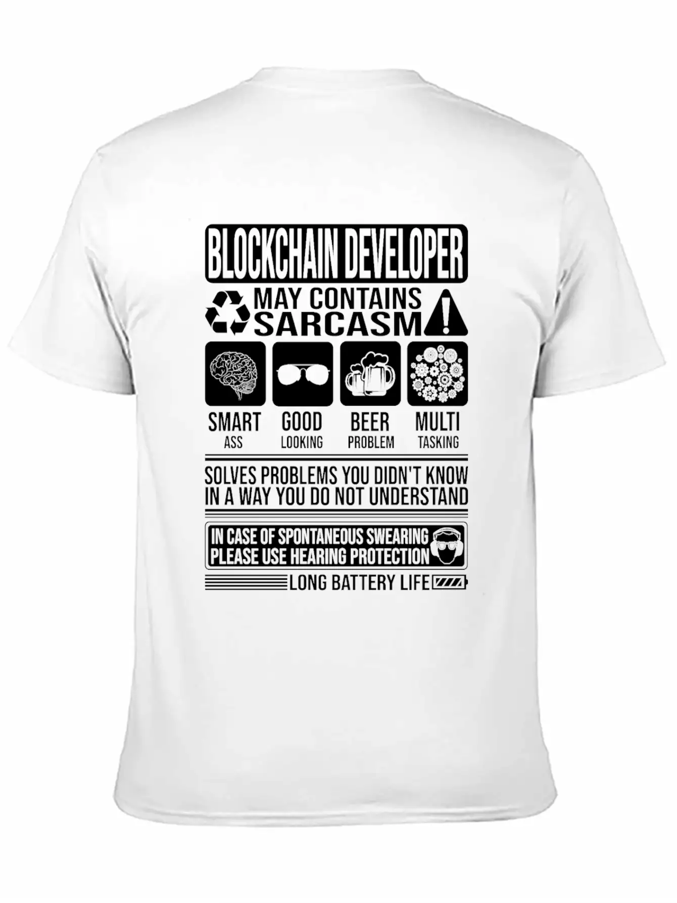 Blockchain Developer Sarcasm Funny Gift Blockchain Classic Cotton Tee – Unisex Comfort For Any Season