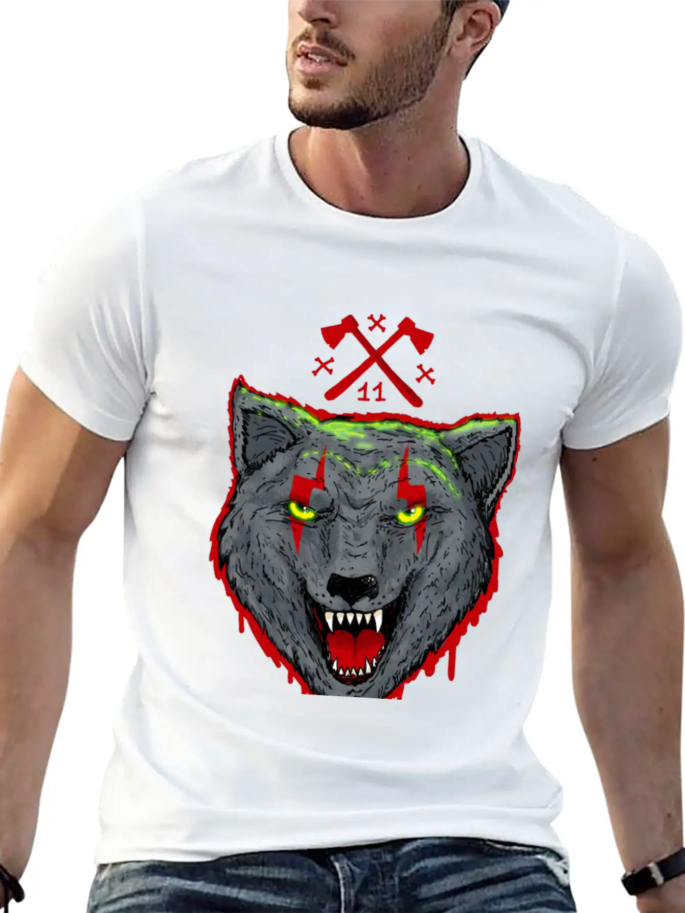 Bloody Wolf Stylish Everyday T-Shirt – Unisex Basic Cotton Tee