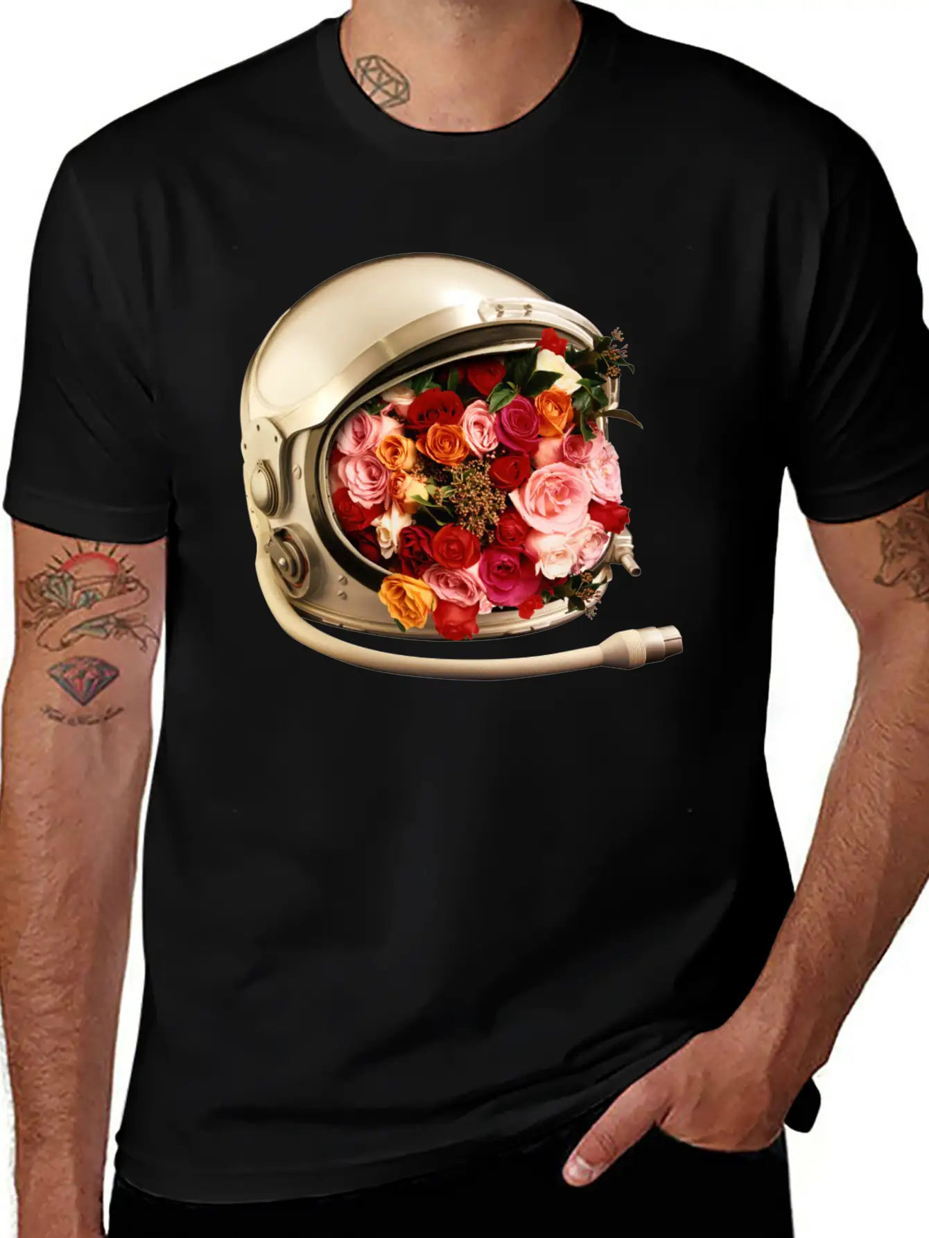 Bloom In Helmet Basic Graphic T-Shirt – Daily Comfort In Soft Cotton