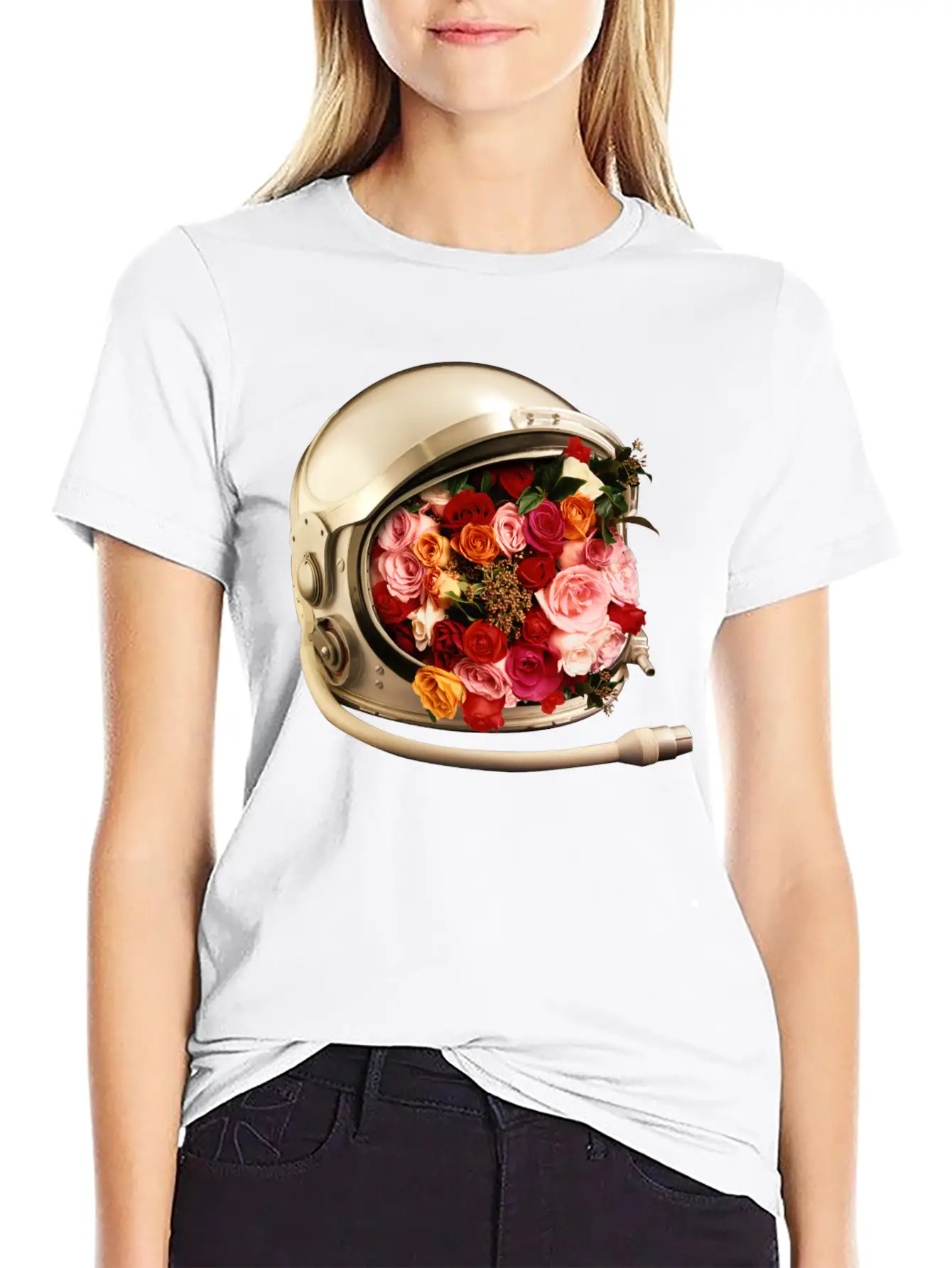 Bloom In Helmet Basic Graphic T-Shirt – Daily Comfort In Soft Cotton