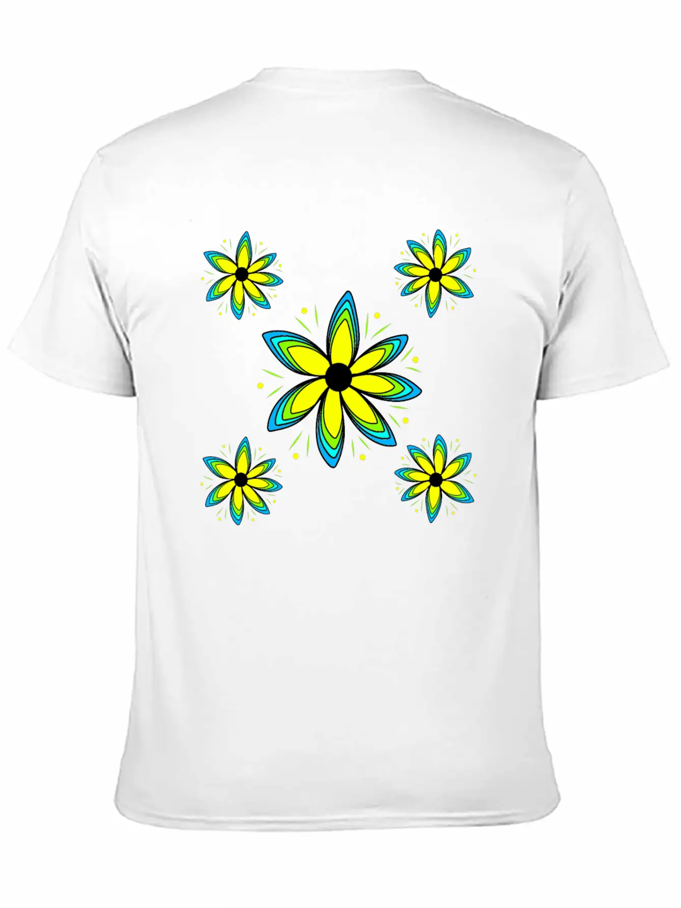 Blooming Flower Pattern Blossom Blooms Petals Basic Graphic T-Shirt – Daily Comfort In Soft Cotton