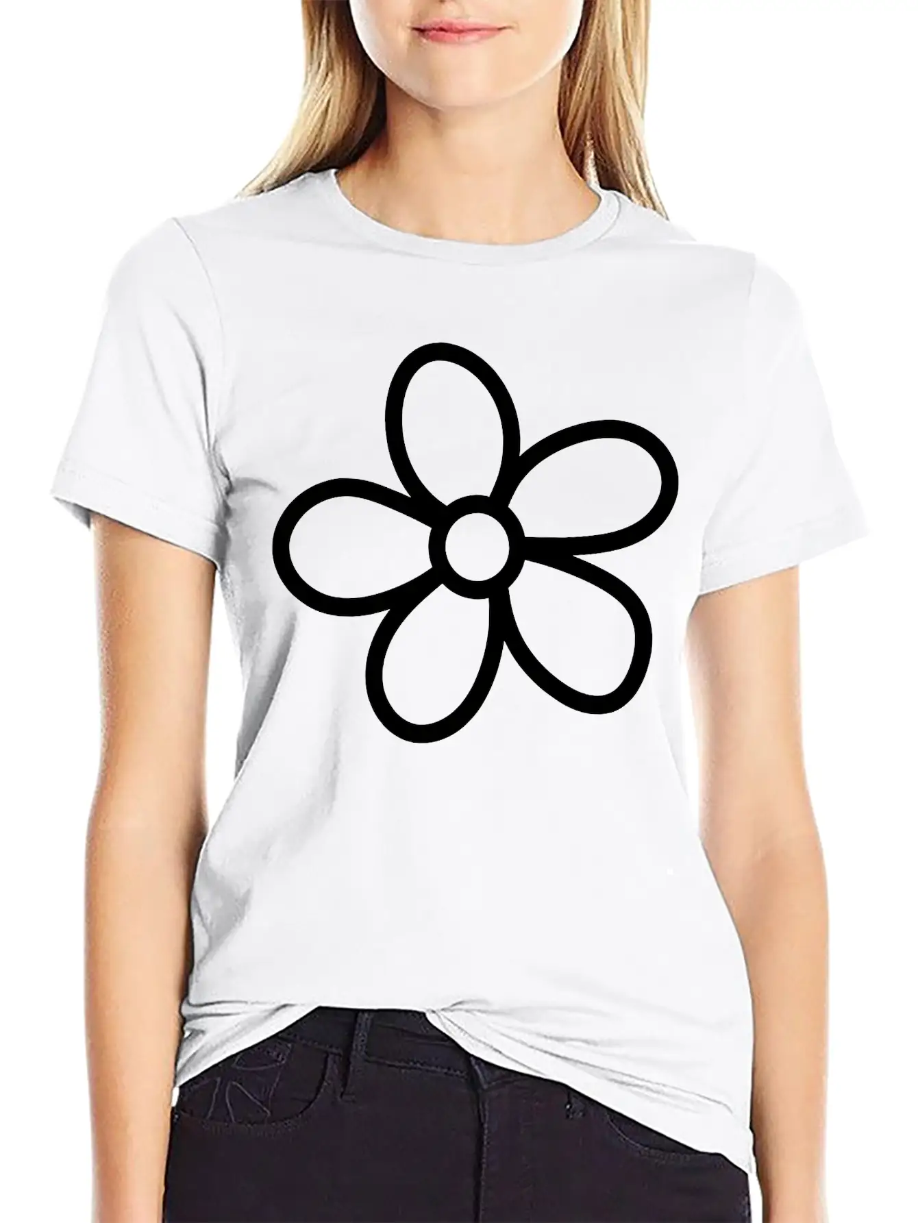 Blossom Drawing Flower Floral Basic Graphic T-Shirt – Daily Comfort In Soft Cotton