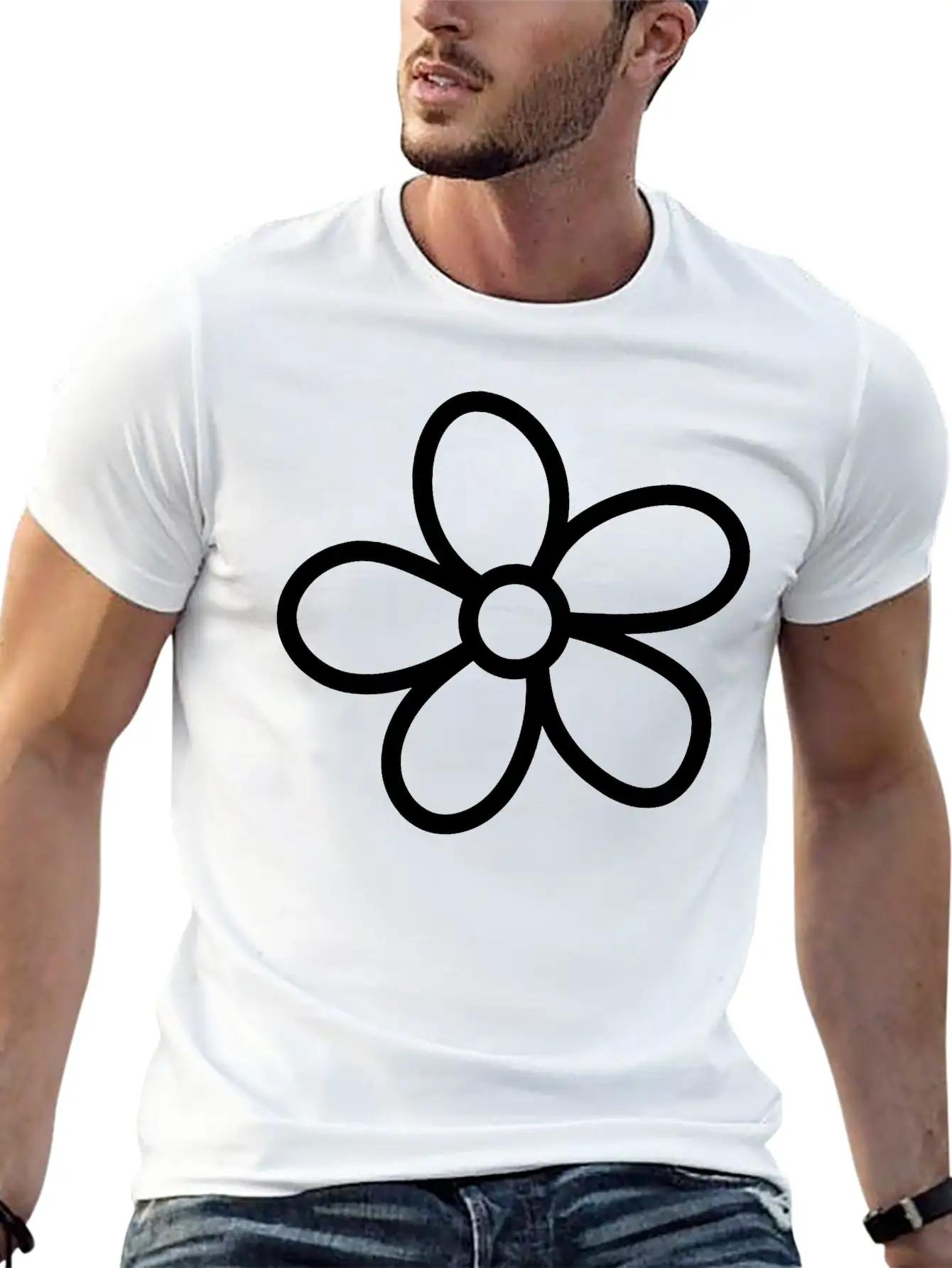Blossom Drawing Flower Floral Basic Graphic T-Shirt – Daily Comfort In Soft Cotton