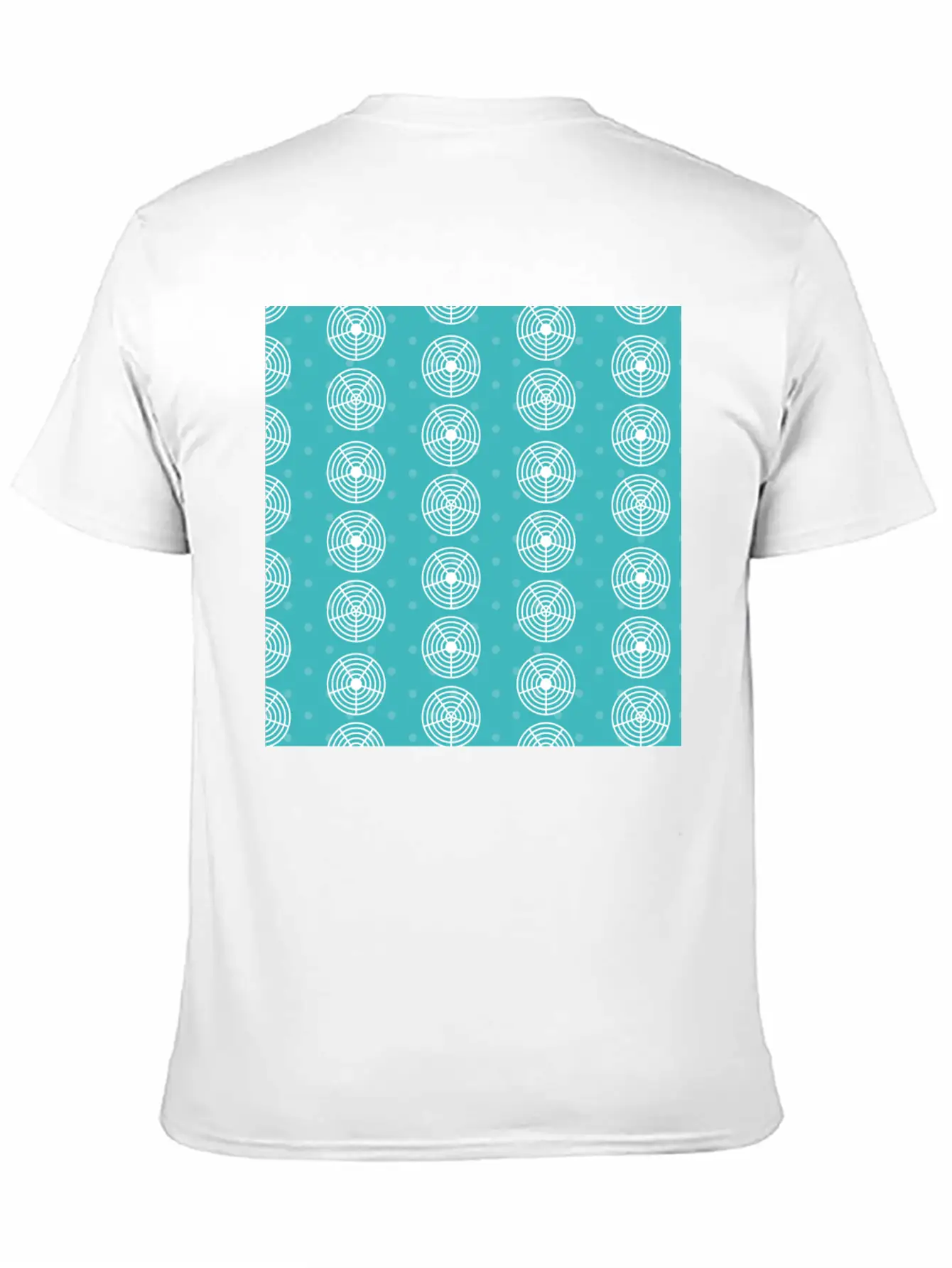 Blue Circle Stove Pattern Simple Everyday Graphic Tee – Lightweight Summer Wear