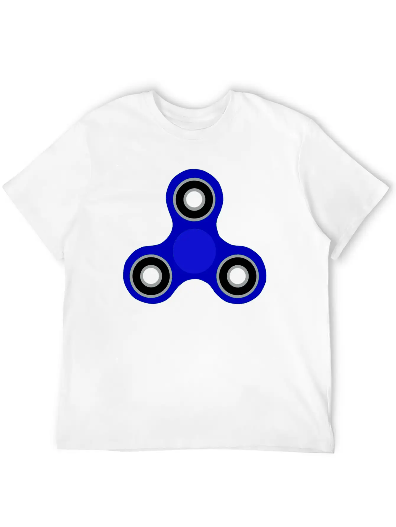 Blue Fidget Spinner Stylish Everyday T-Shirt – Unisex Basic Cotton Tee