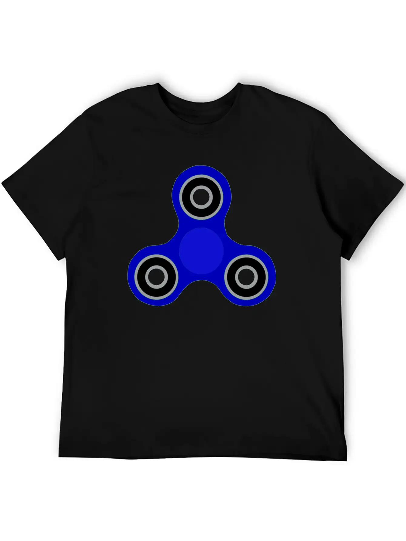 Blue Fidget Spinner Stylish Everyday T-Shirt – Unisex Basic Cotton Tee