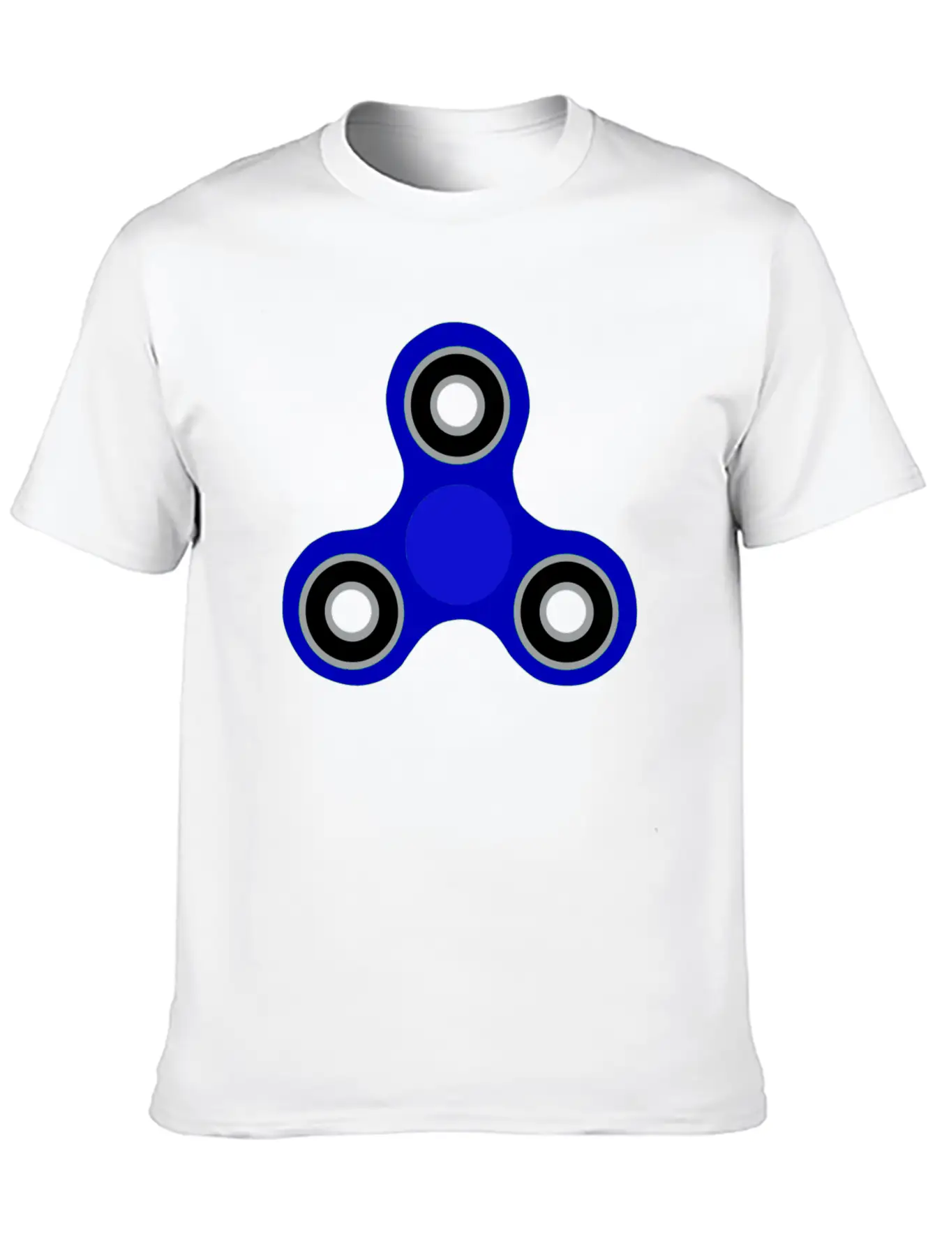 Blue Fidget Spinner Stylish Everyday T-Shirt – Unisex Basic Cotton Tee