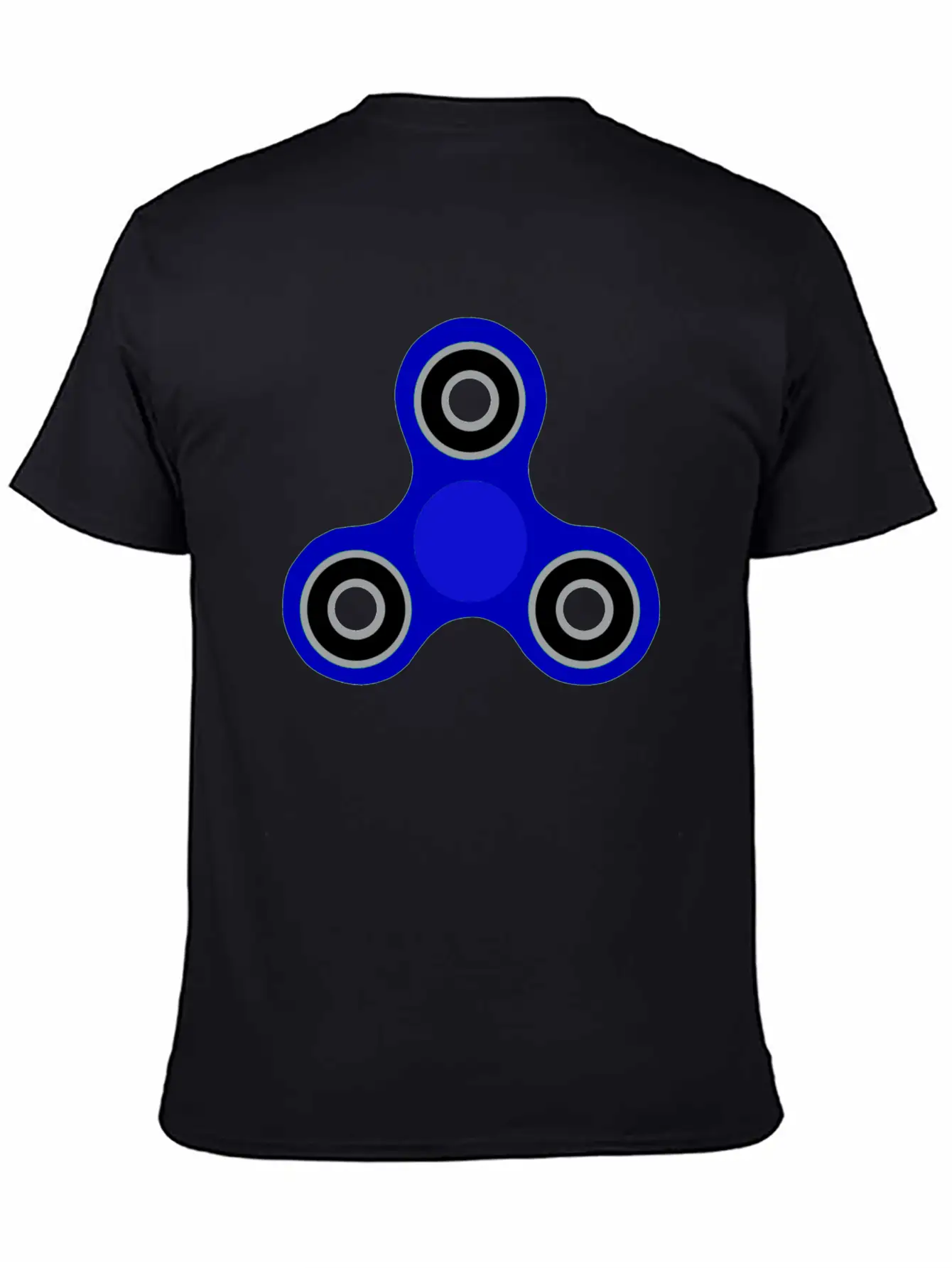 Blue Fidget Spinner Stylish Everyday T-Shirt – Unisex Basic Cotton Tee