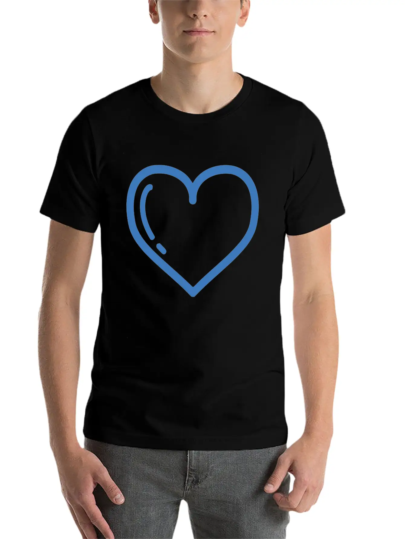 Blue Love Style Basic Graphic T-Shirt – Daily Comfort In Soft Cotton