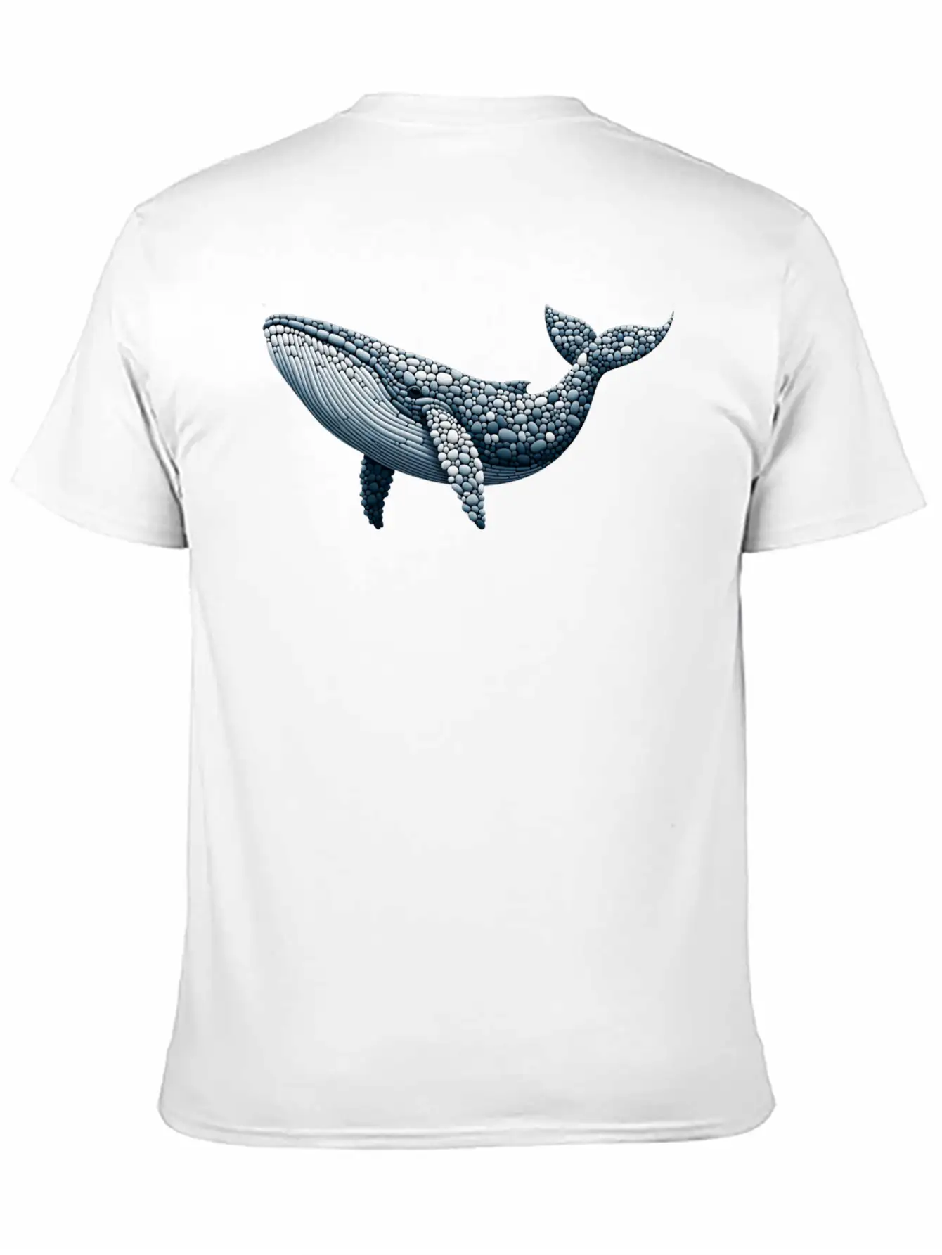 Blue Whale Pebble Mosaic Stylish Everyday T-Shirt – Unisex Basic Cotton Tee