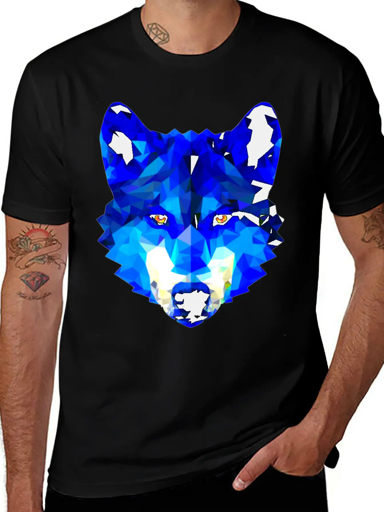 Blue Wolf Stylish Everyday T-Shirt – Unisex Basic Cotton Tee