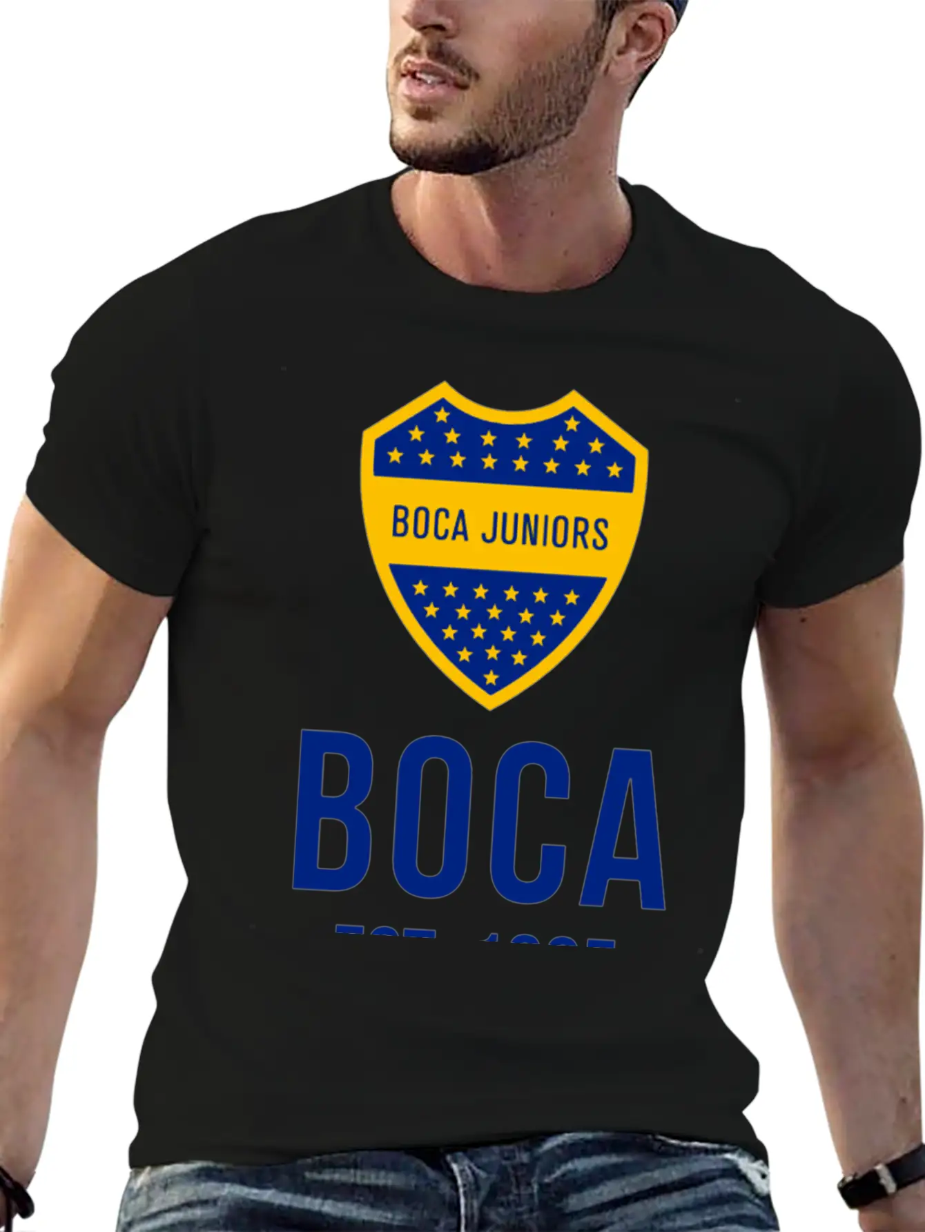 Boca Juniors Blue Stylish Everyday T-Shirt – Unisex Basic Cotton Tee