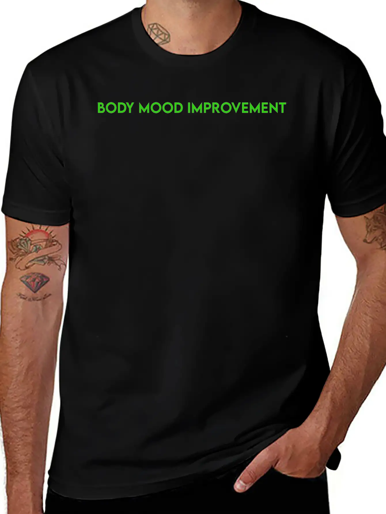 BODY MOOD IMPROVEMENT Stylish Everyday T-Shirt – Unisex Basic Cotton Tee