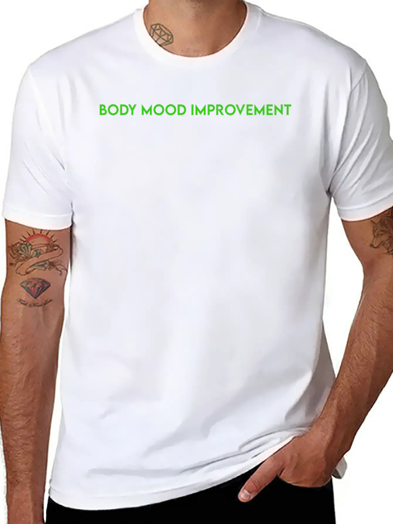 BODY MOOD IMPROVEMENT Stylish Everyday T-Shirt – Unisex Basic Cotton Tee