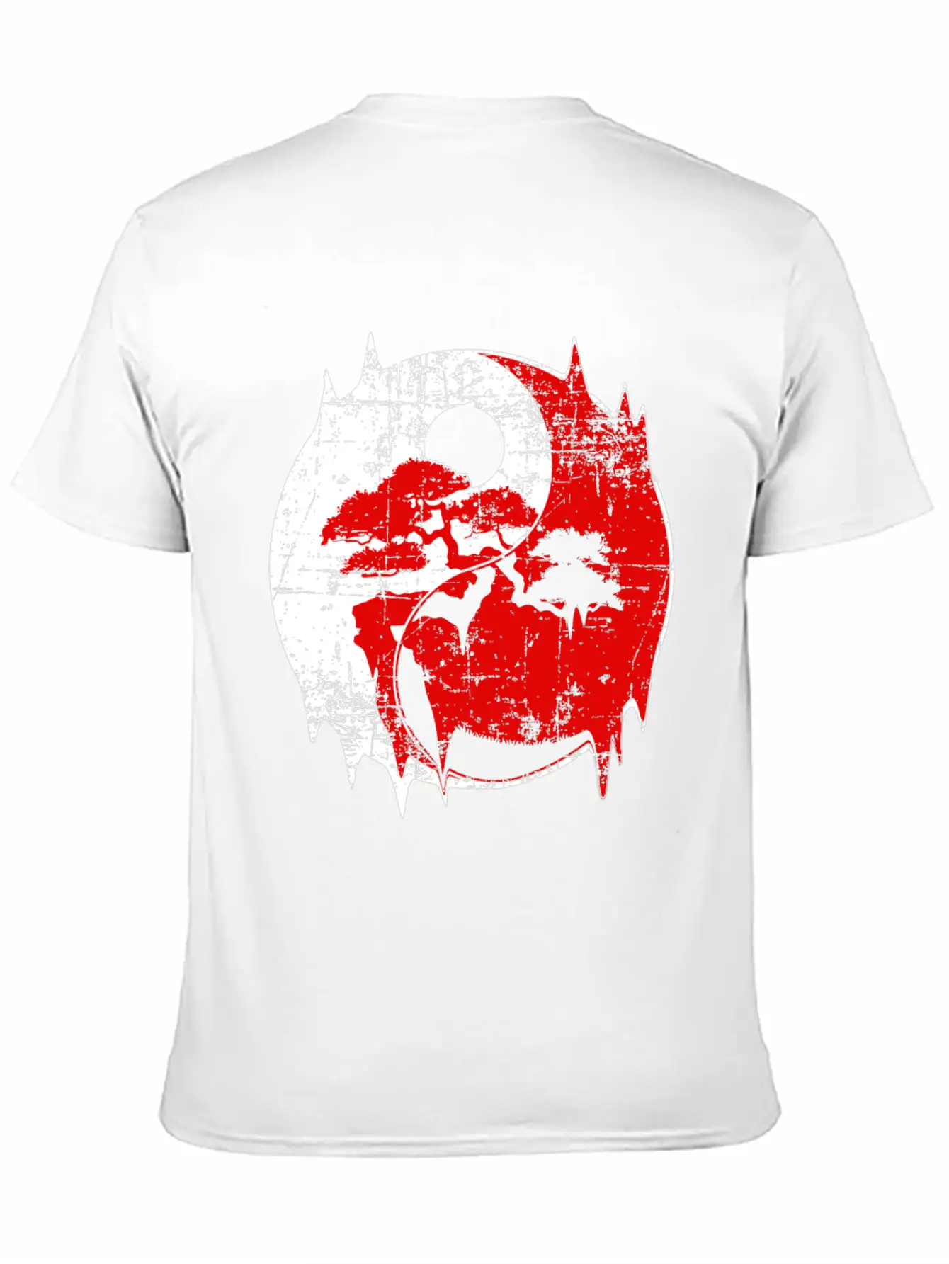 Bonsai Yin Yang Yoga Artwork Basic Graphic T-Shirt – Daily Comfort In Soft Cotton