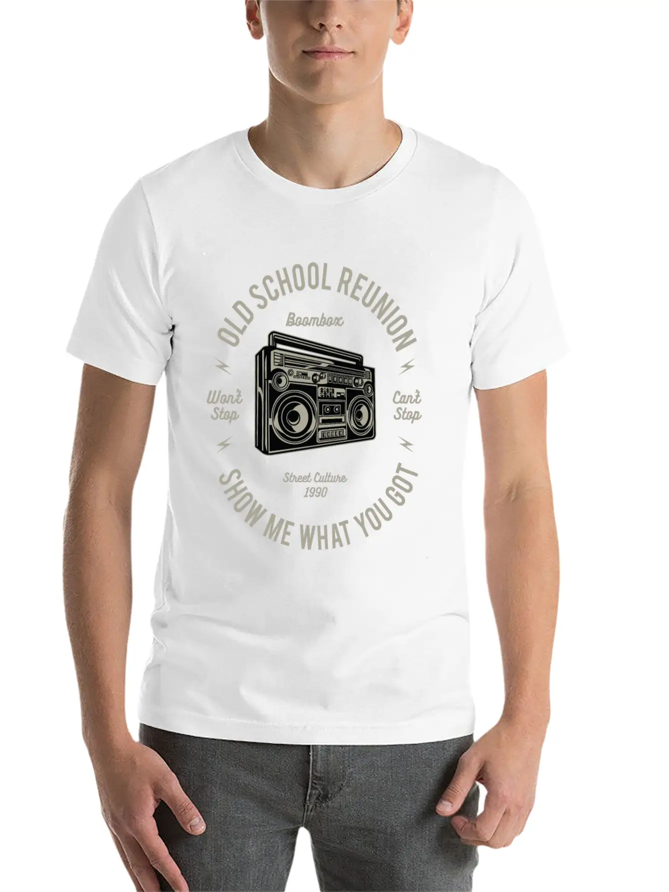 Boombox Lightweight Cotton T-Shirt – Daily Comfort Graphic Shirt
