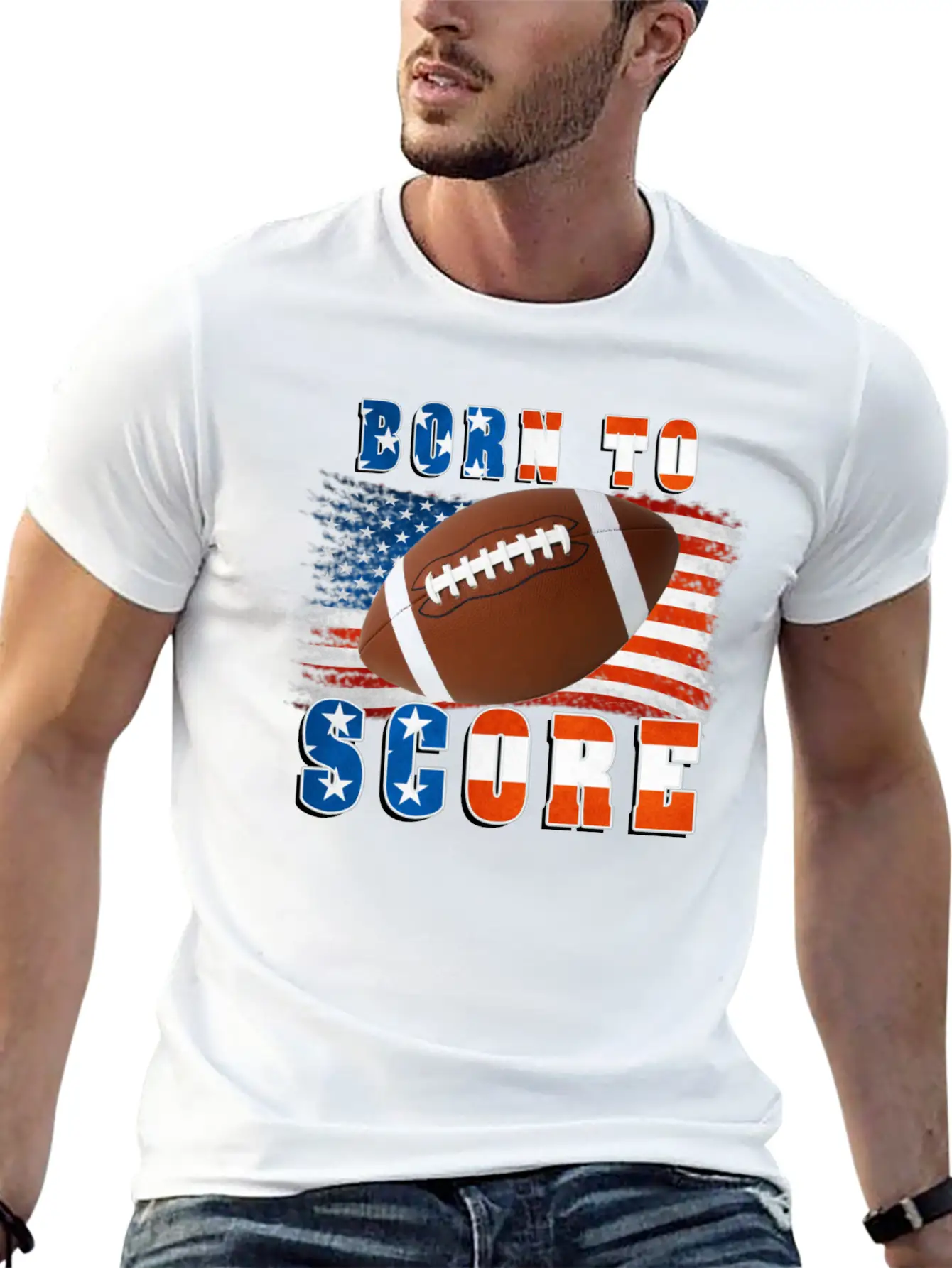 Born To Score Football Stylish Everyday T-Shirt – Unisex Basic Cotton Tee