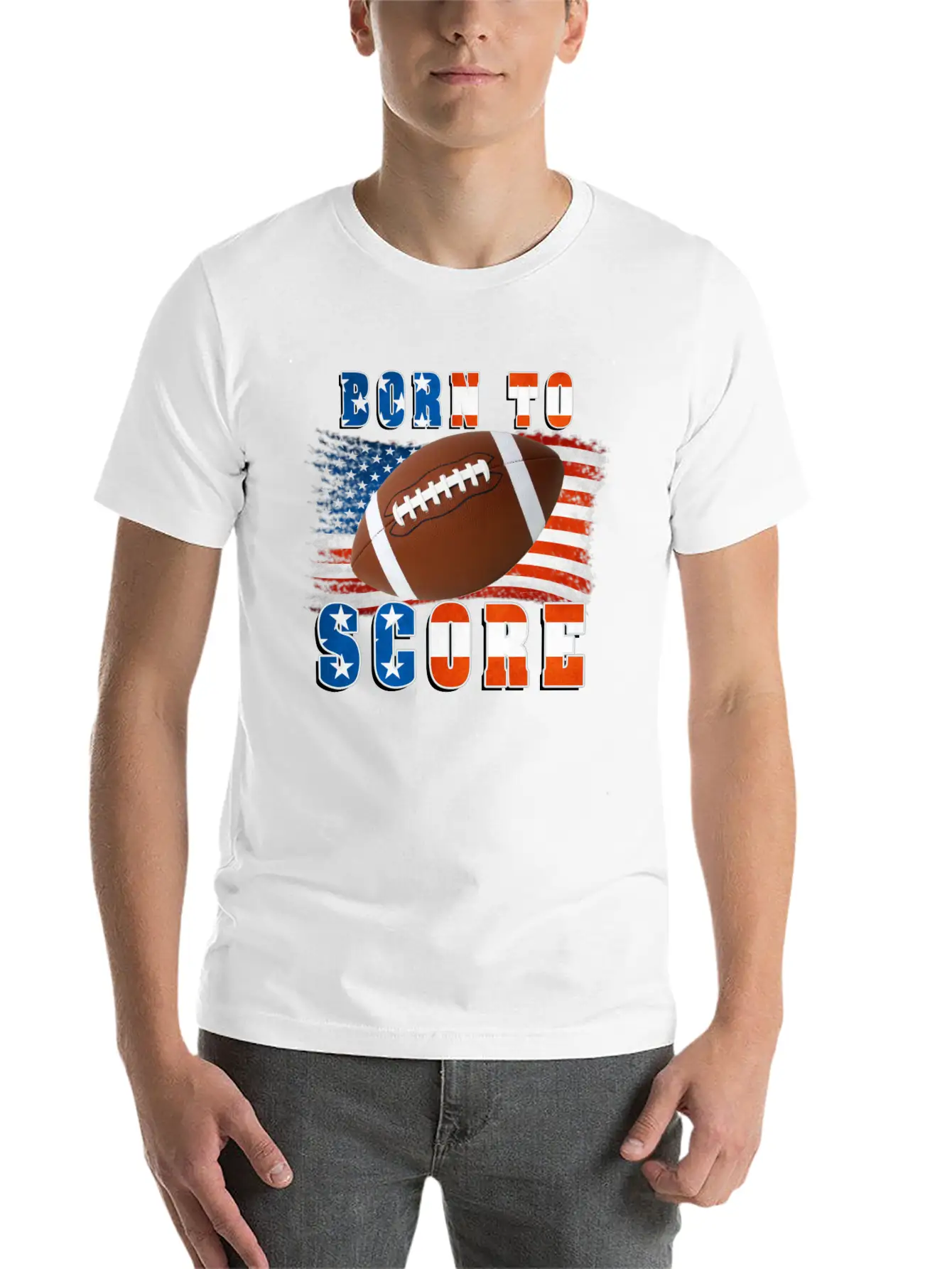 Born To Score Football Stylish Everyday T-Shirt – Unisex Basic Cotton Tee