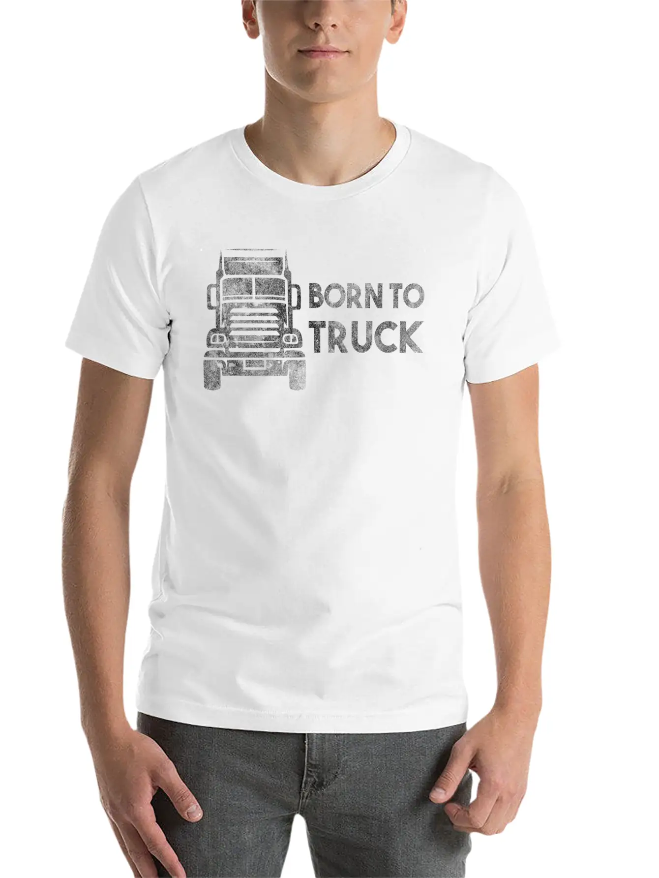 Born To Truck - Trucking, Trucker, Truck Driver Stylish Everyday T-Shirt – Unisex Basic Cotton Tee