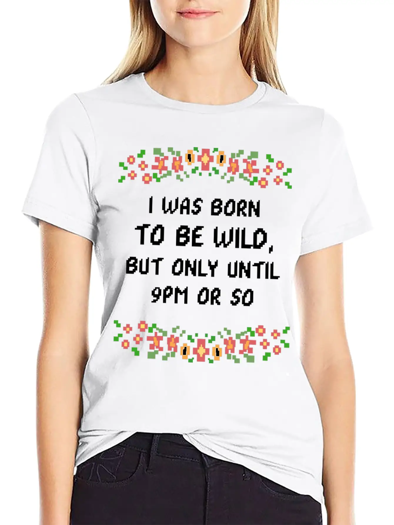 Born Wild 9pm Wild And Young Gift Simple Everyday Graphic Tee – Lightweight Summer Wear