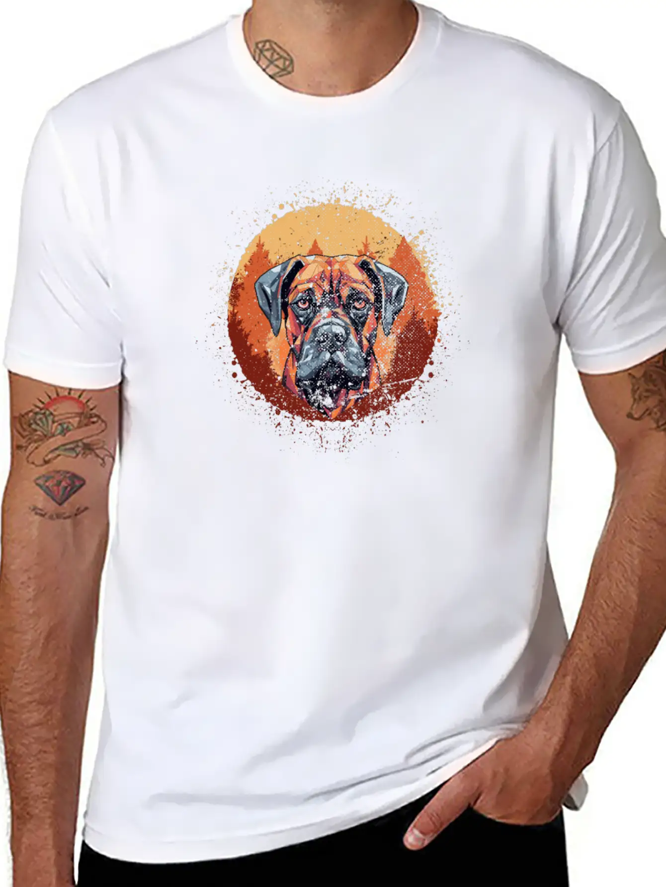 Boxer-Dog-breeds Dog-dad Dog-Mom Boxer-Dog Stylish Everyday T-Shirt – Unisex Basic Cotton Tee