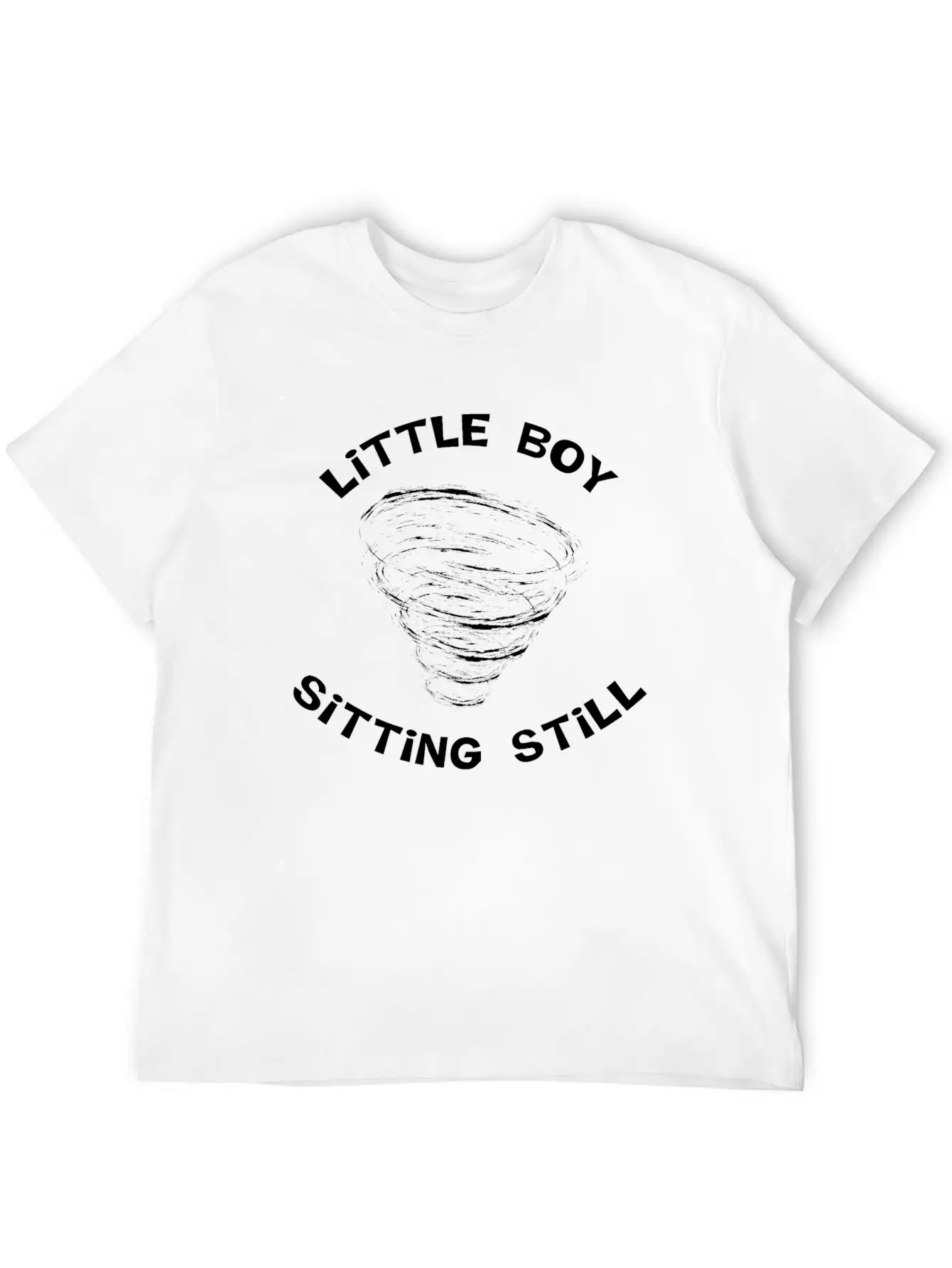 Boy Tornado White Text Stylish Everyday T-Shirt – Unisex Basic Cotton Tee
