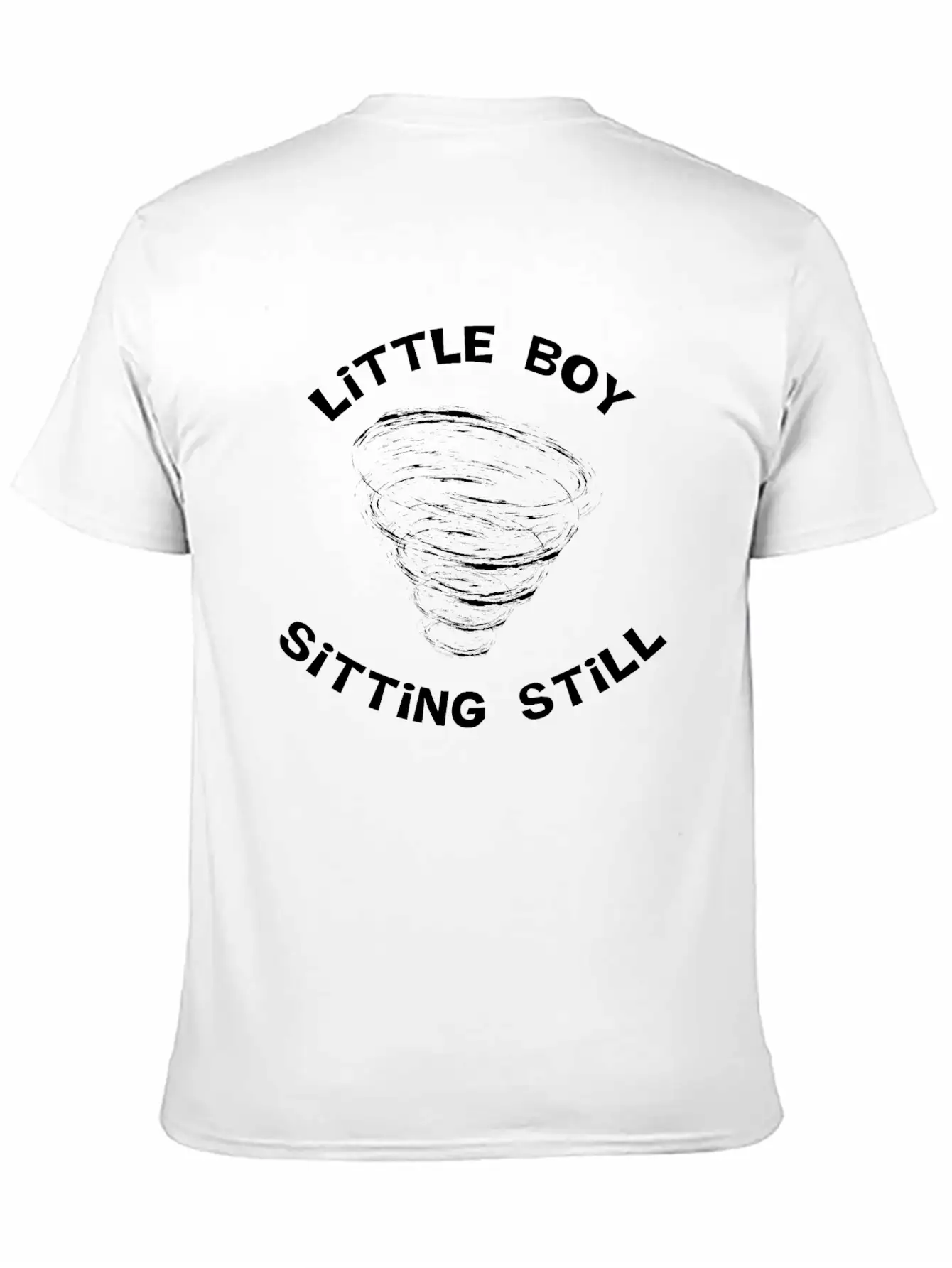 Boy Tornado White Text Stylish Everyday T-Shirt – Unisex Basic Cotton Tee