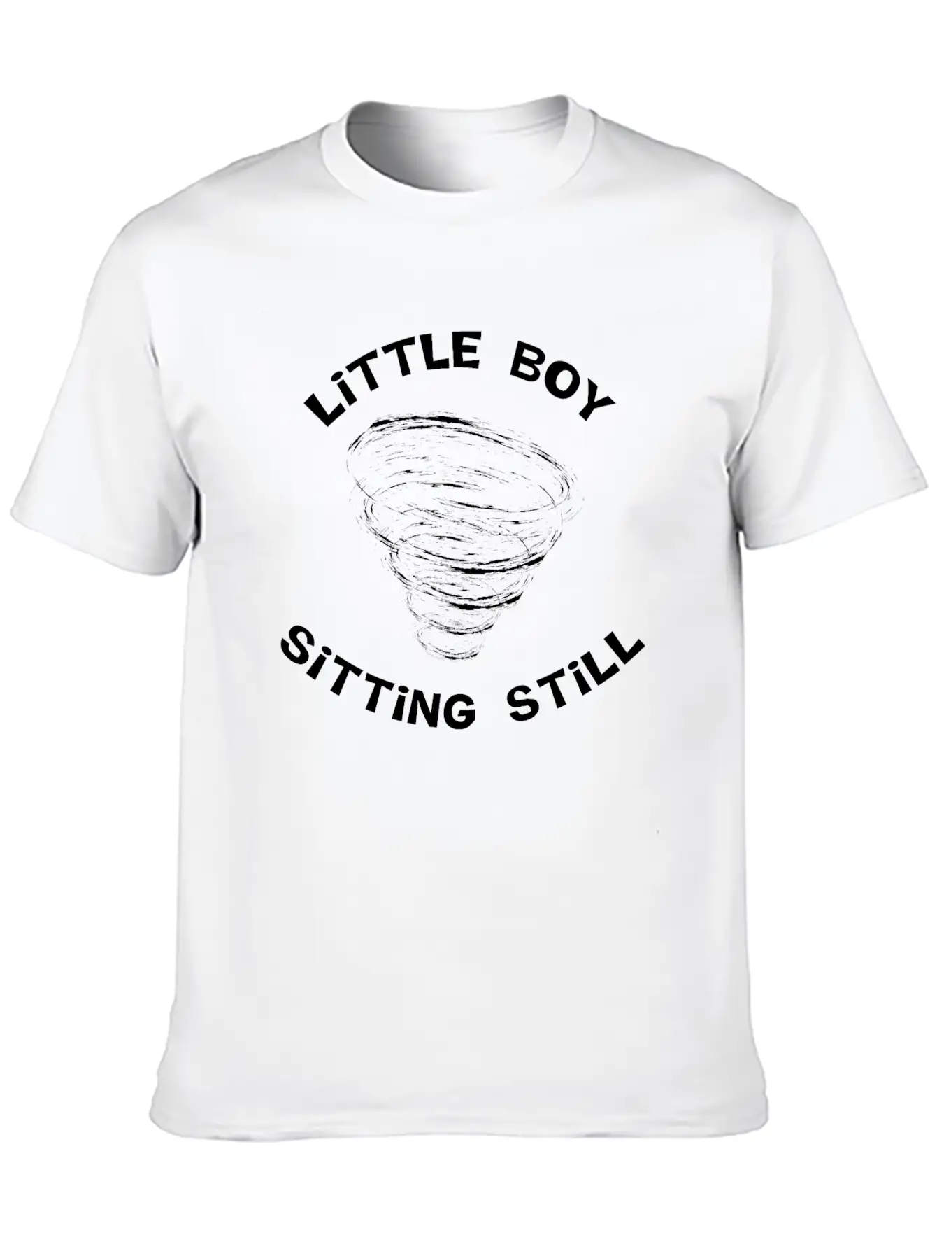 Boy Tornado White Text Stylish Everyday T-Shirt – Unisex Basic Cotton Tee