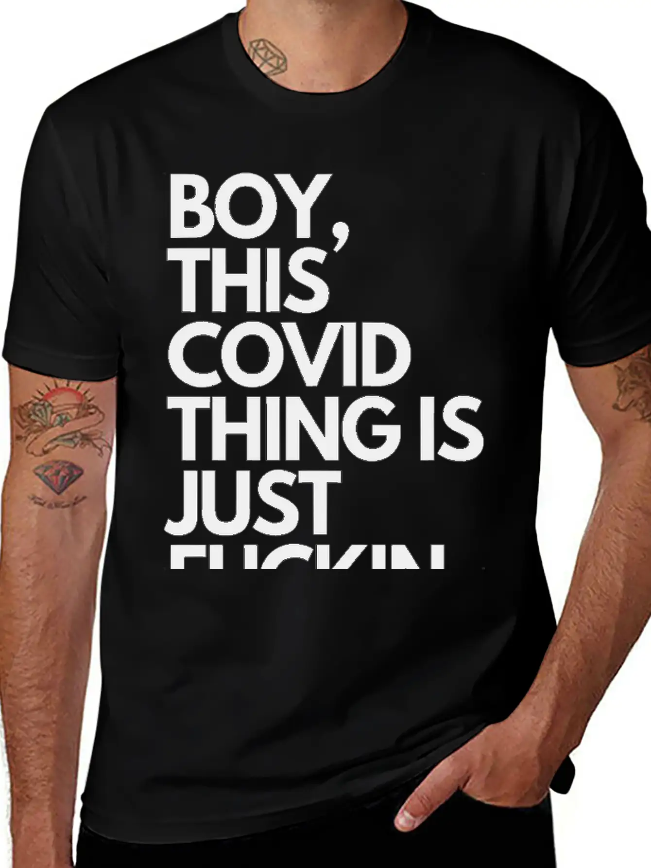 Boy...covid. Stylish Everyday T-Shirt – Unisex Basic Cotton Tee