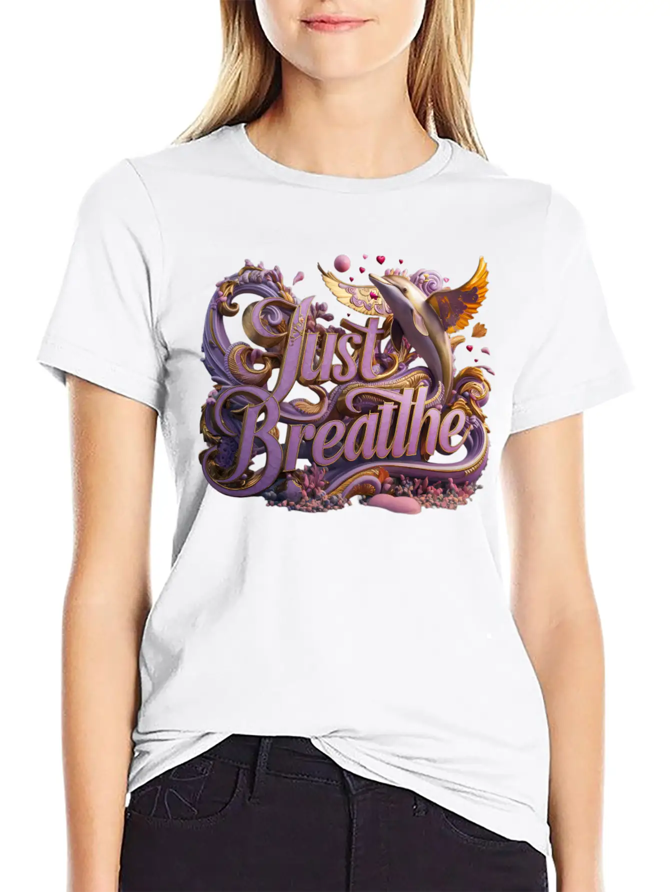 Breathe In Calm Relaxed Everyday Tee – Lightweight And Durable Cotton