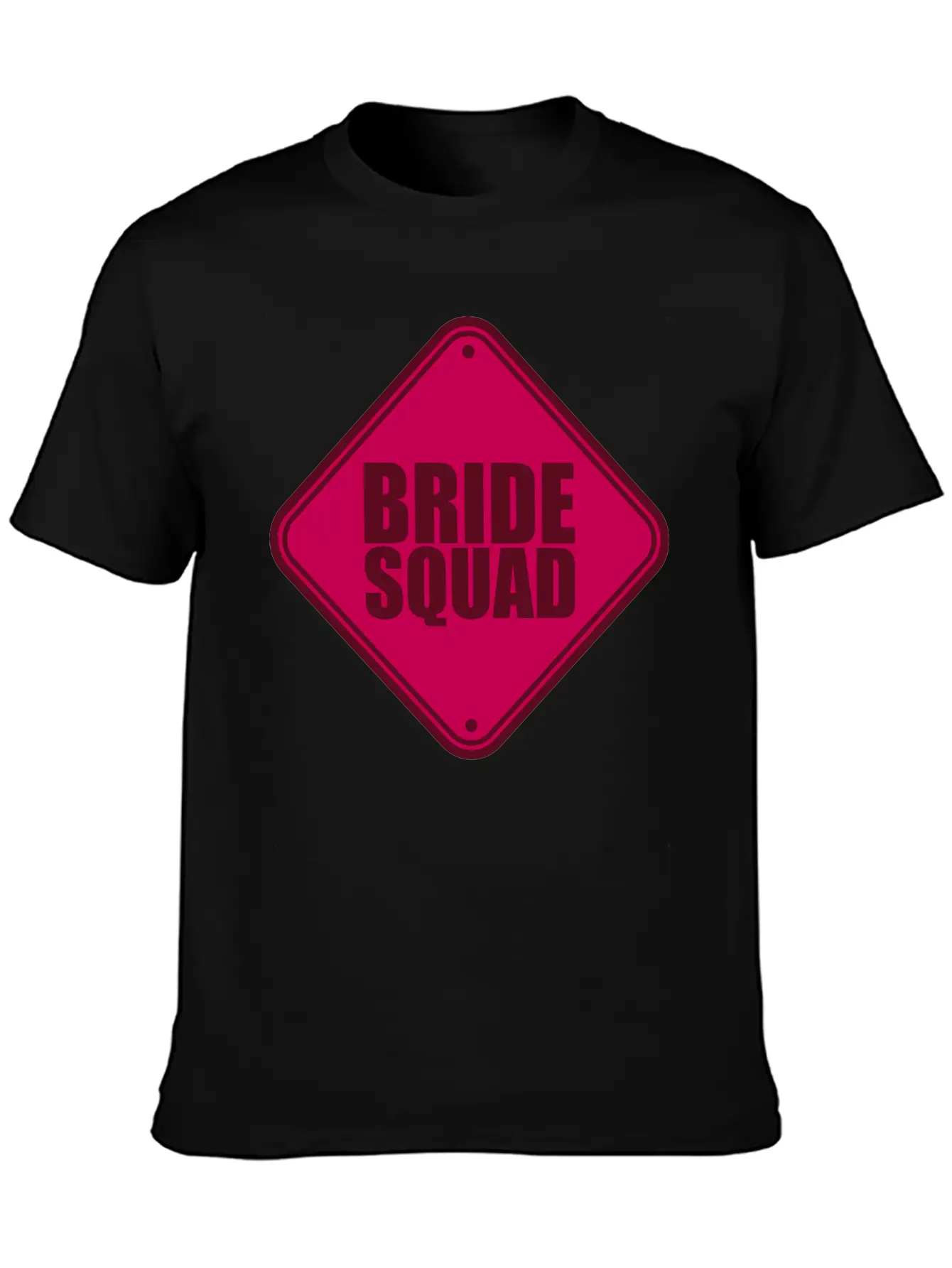 Bride Squad Shield Note Caution Caution Danger War Casual Graphic T-Shirt – Simple And Comfortable Daily Wear