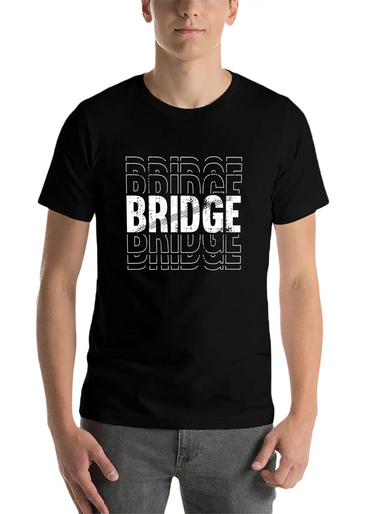 Bridge Player Bridge Card Game Design Stylish Everyday T-Shirt – Unisex Basic Cotton Tee