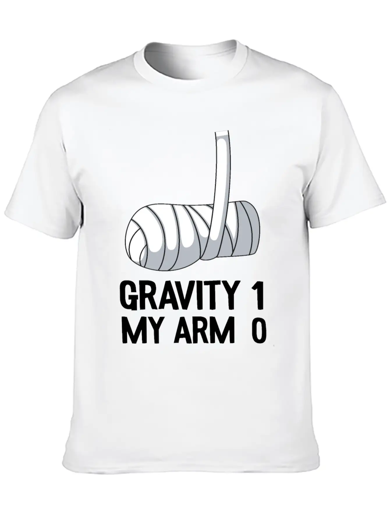 Broken Arm Get Well Soon Gift Gravity 1 Funny Unisex Casual T-Shirt – Clean Design For Daily Comfort