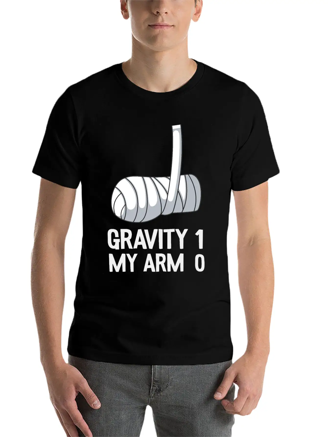 Broken Arm Get Well Soon Gift Gravity 1 Funny Unisex Casual T-Shirt – Clean Design For Daily Comfort