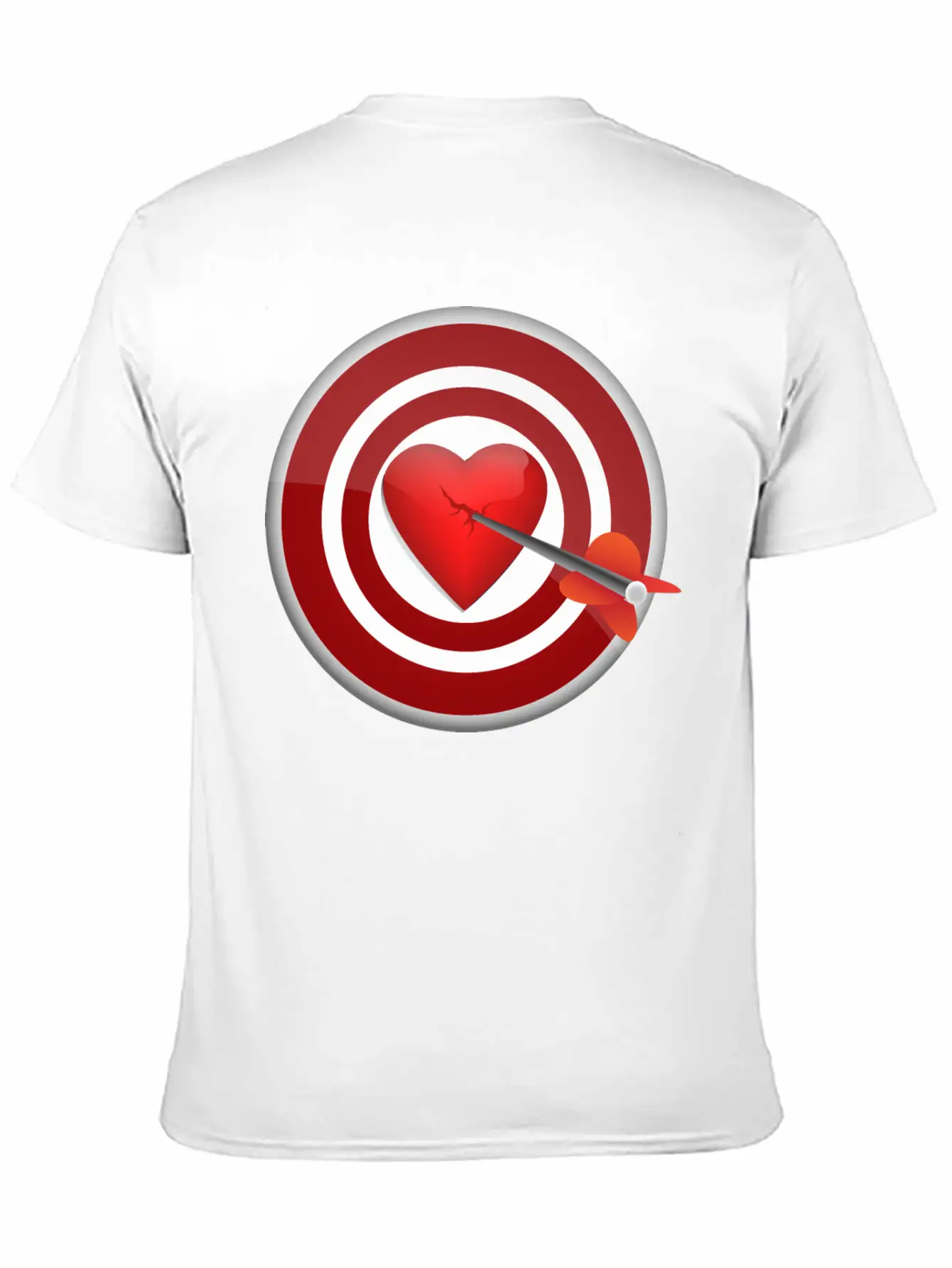 Broken Heart In Darts Simple Everyday Graphic Tee – Lightweight Summer Wear