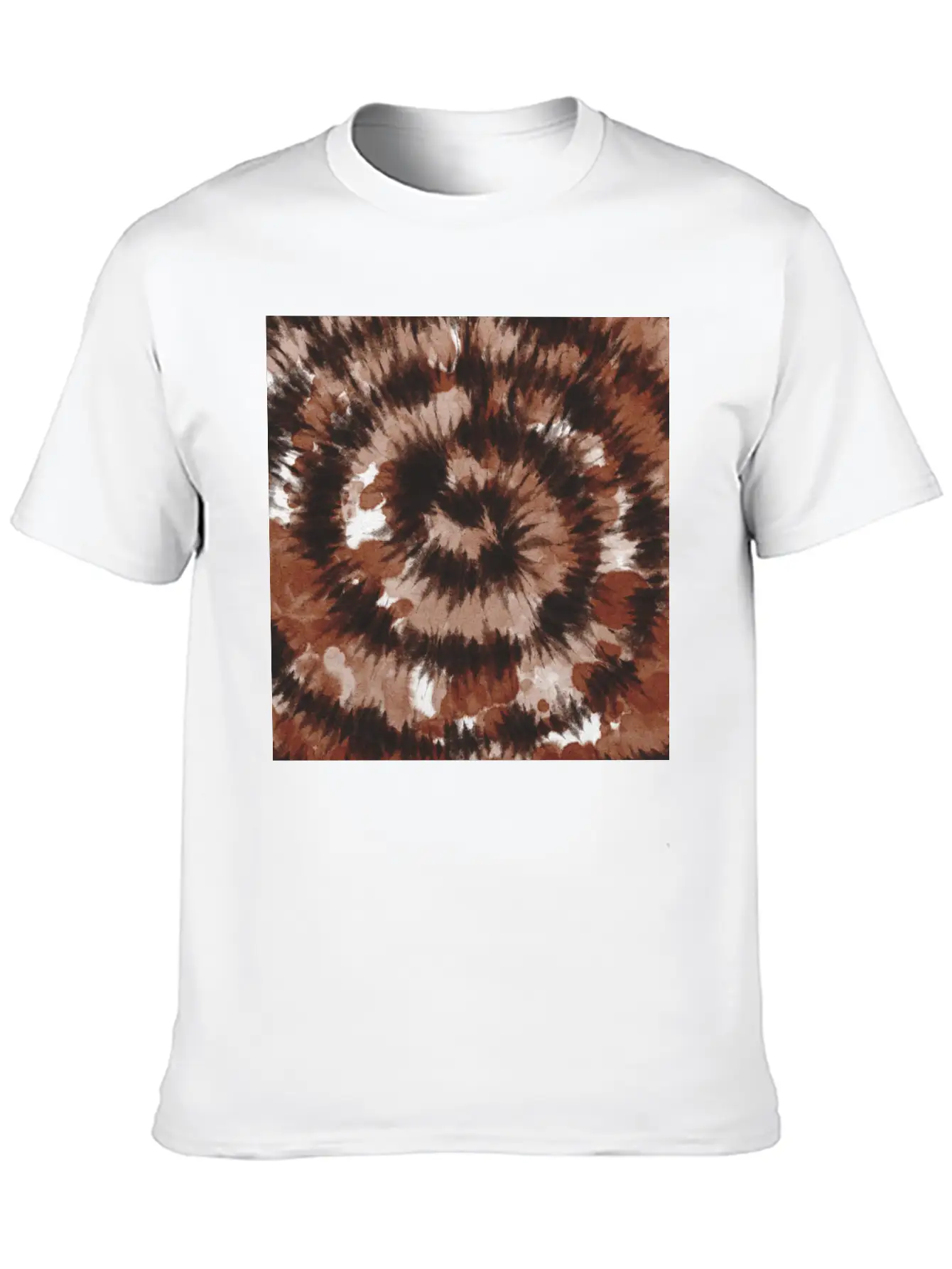 Brown Black Tie Dye Stylish Everyday T-Shirt – Unisex Basic Cotton Tee