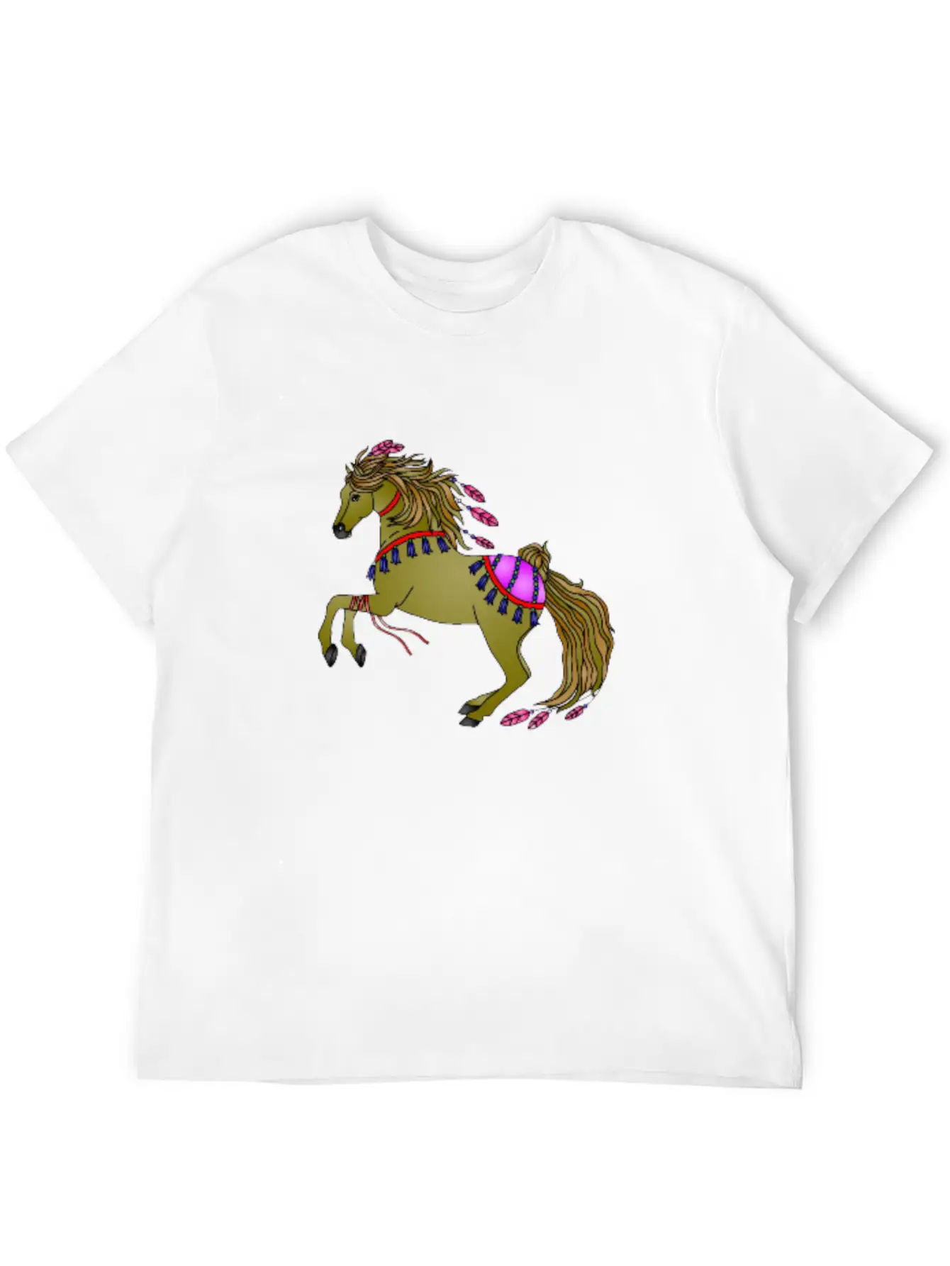 Brown Horse Breathable Graphic T-Shirt – Perfect For Casual Days