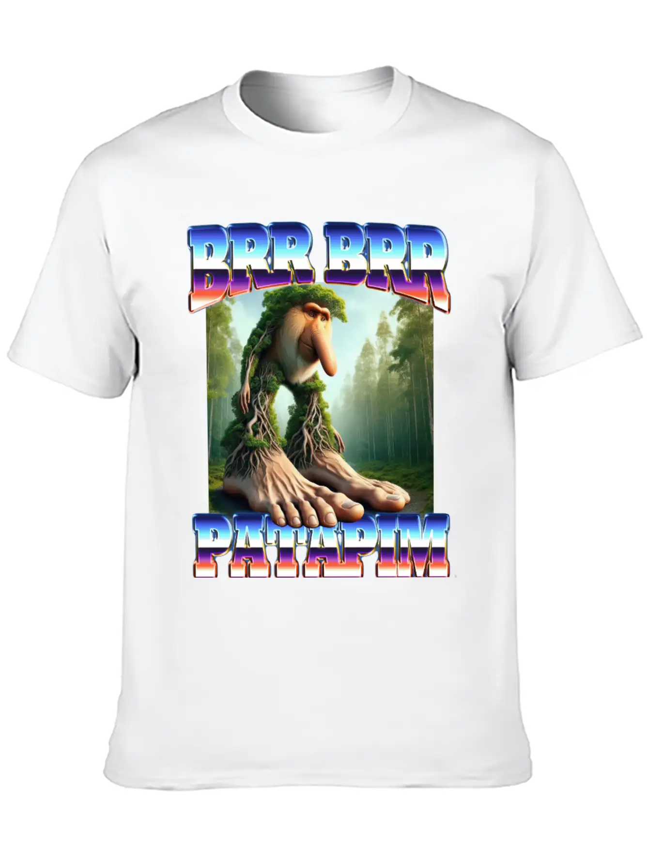 Brr Brr Patapim Italian Brainrot Meme Tee Merch Stylish Everyday T-Shirt – Unisex Basic Cotton Tee