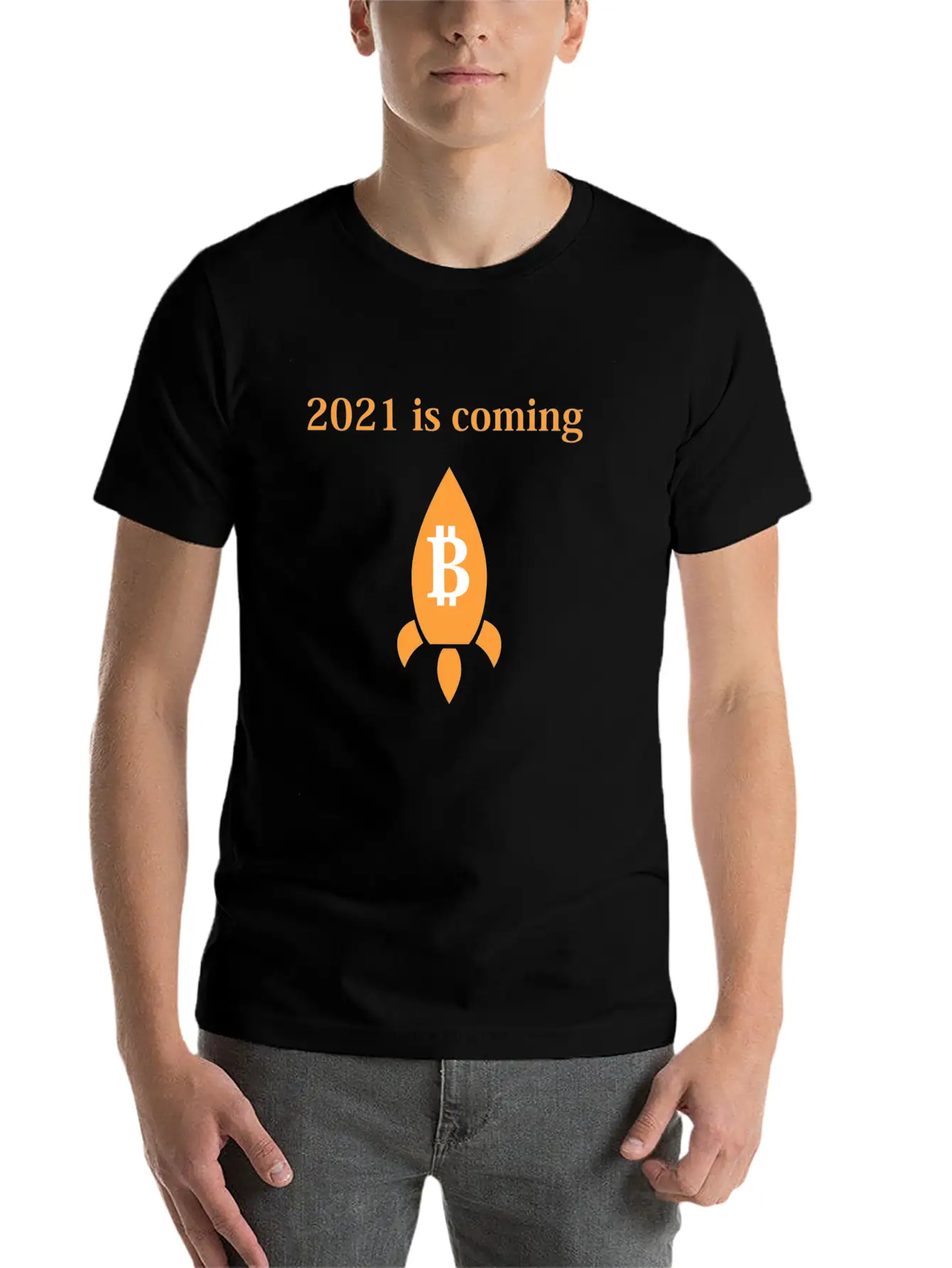 BTC Rocket 2021 Is Coming Fertig Basic Graphic T-Shirt – Daily Comfort In Soft Cotton