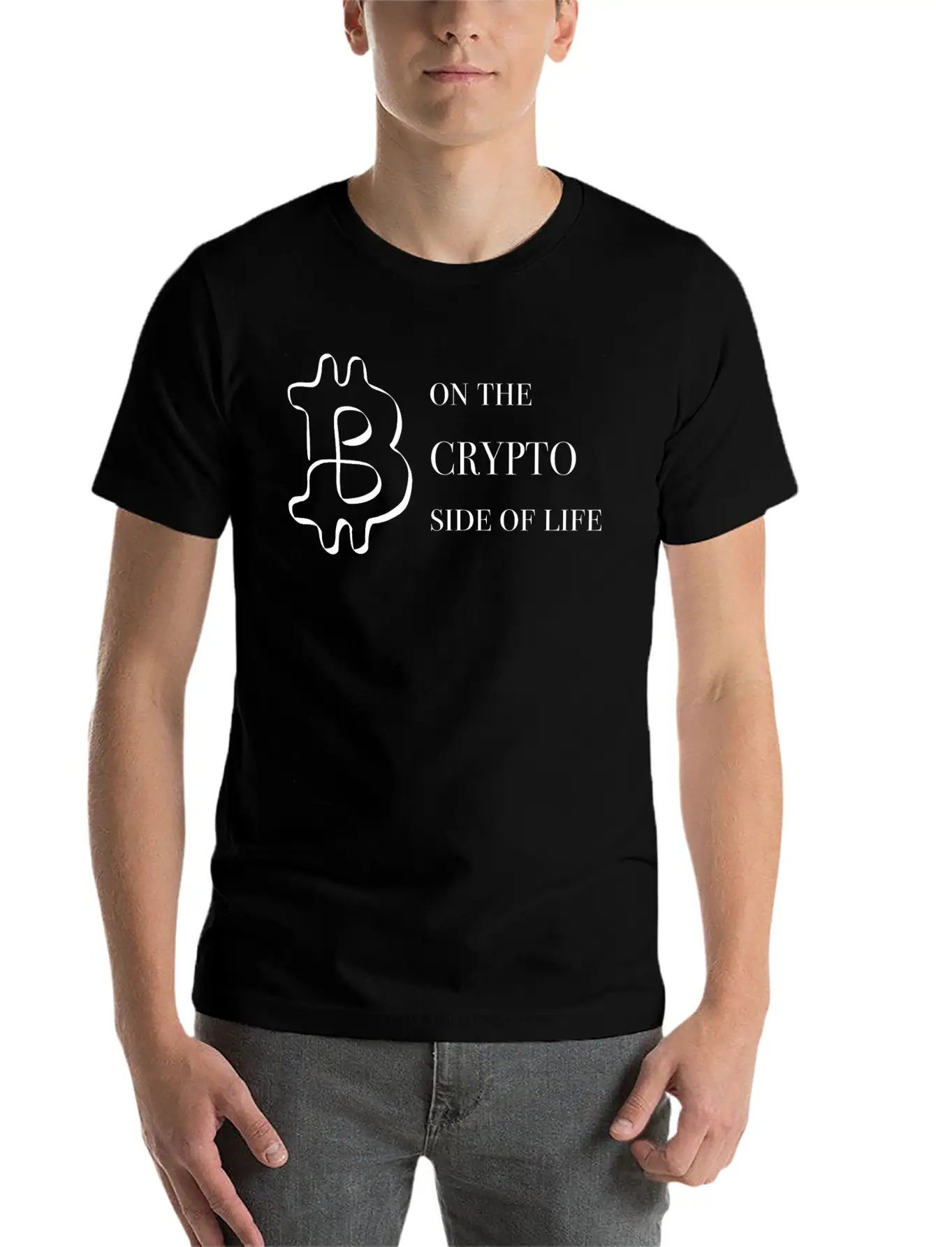 BTC SIDE OF LIFE | Crypto Blockchain Money Invest Classic Cotton Tee – Unisex Comfort For Any Season