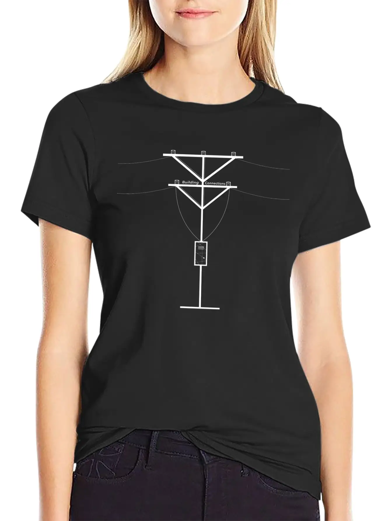 Buiding Connections White V Stylish Everyday T-Shirt – Unisex Basic Cotton Tee