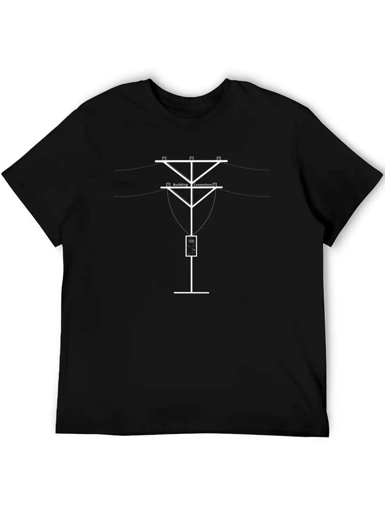 Buiding Connections White V Stylish Everyday T-Shirt – Unisex Basic Cotton Tee
