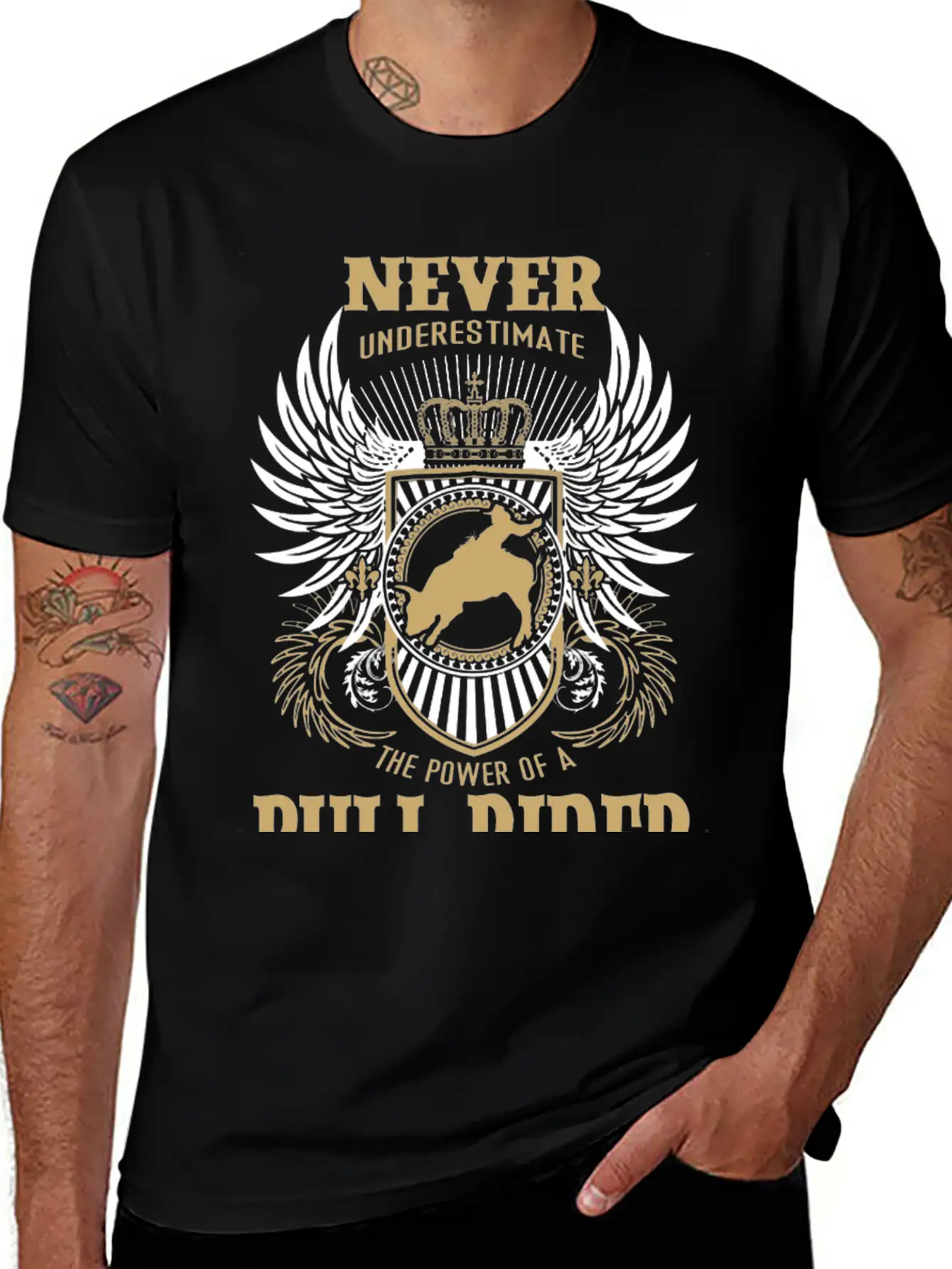 Bull Rider - Never Underestimate A Bull Rider Tee Stylish Everyday T-Shirt – Unisex Basic Cotton Tee
