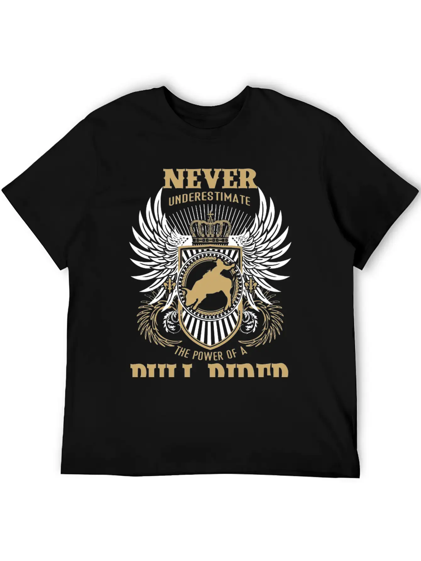 Bull Rider - Never Underestimate A Bull Rider Tee Stylish Everyday T-Shirt – Unisex Basic Cotton Tee