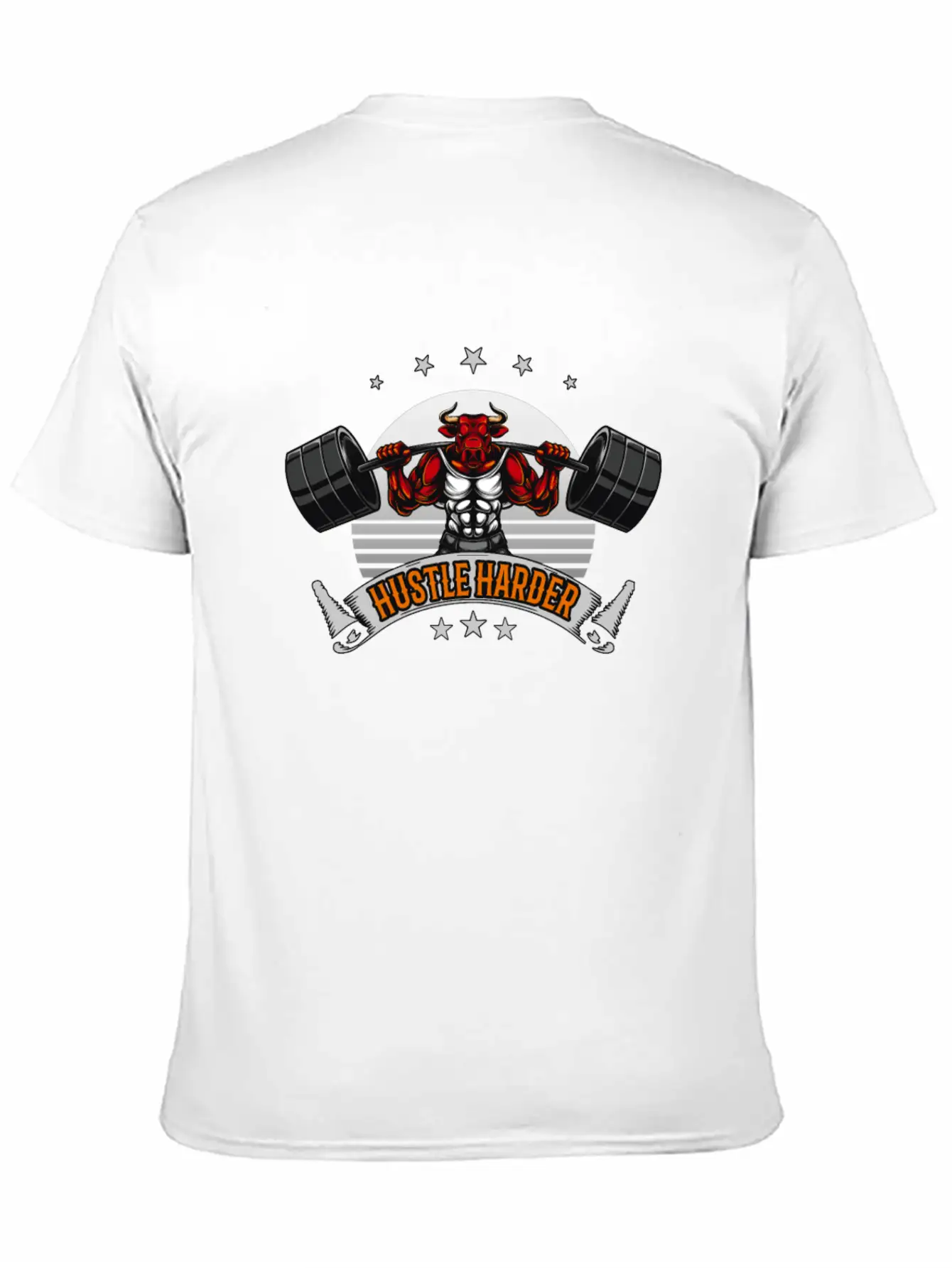 Bull With Dubbell Bodybuilder Workout Motivation Lightweight Cotton T-Shirt – Daily Comfort Graphic Shirt